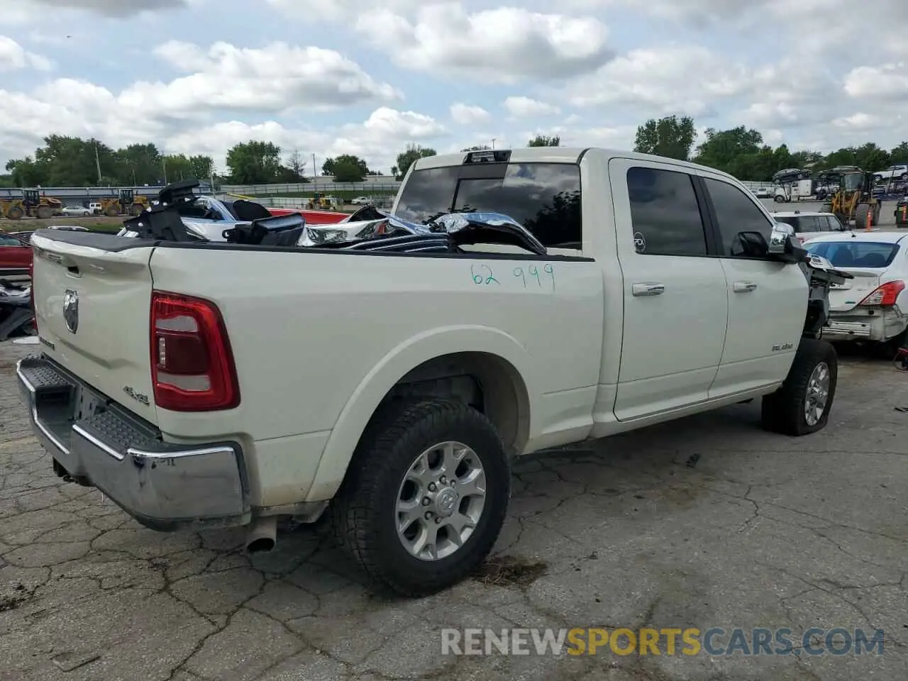 3 Photograph of a damaged car 3C6UR5FL8NG328556 RAM 2500 2022