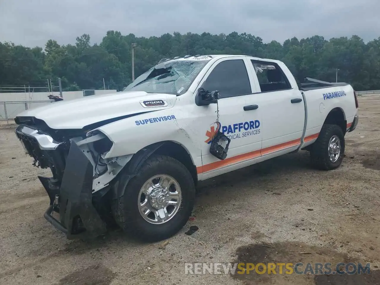 1 Photograph of a damaged car 3C6UR5CJ9PG614227 RAM 2500 2023