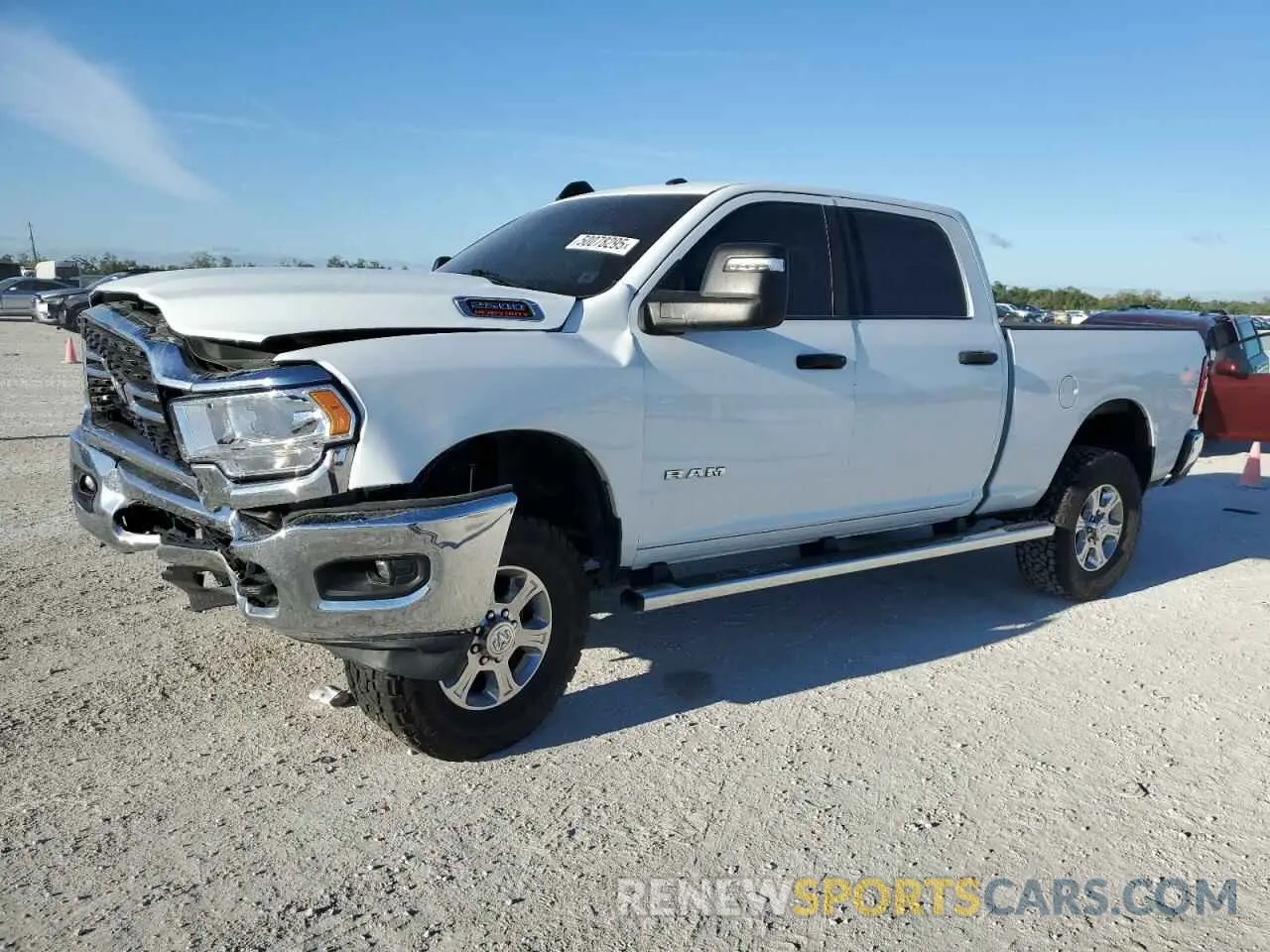 1 Photograph of a damaged car 3C6UR5DJ9PG568512 RAM 2500 2023