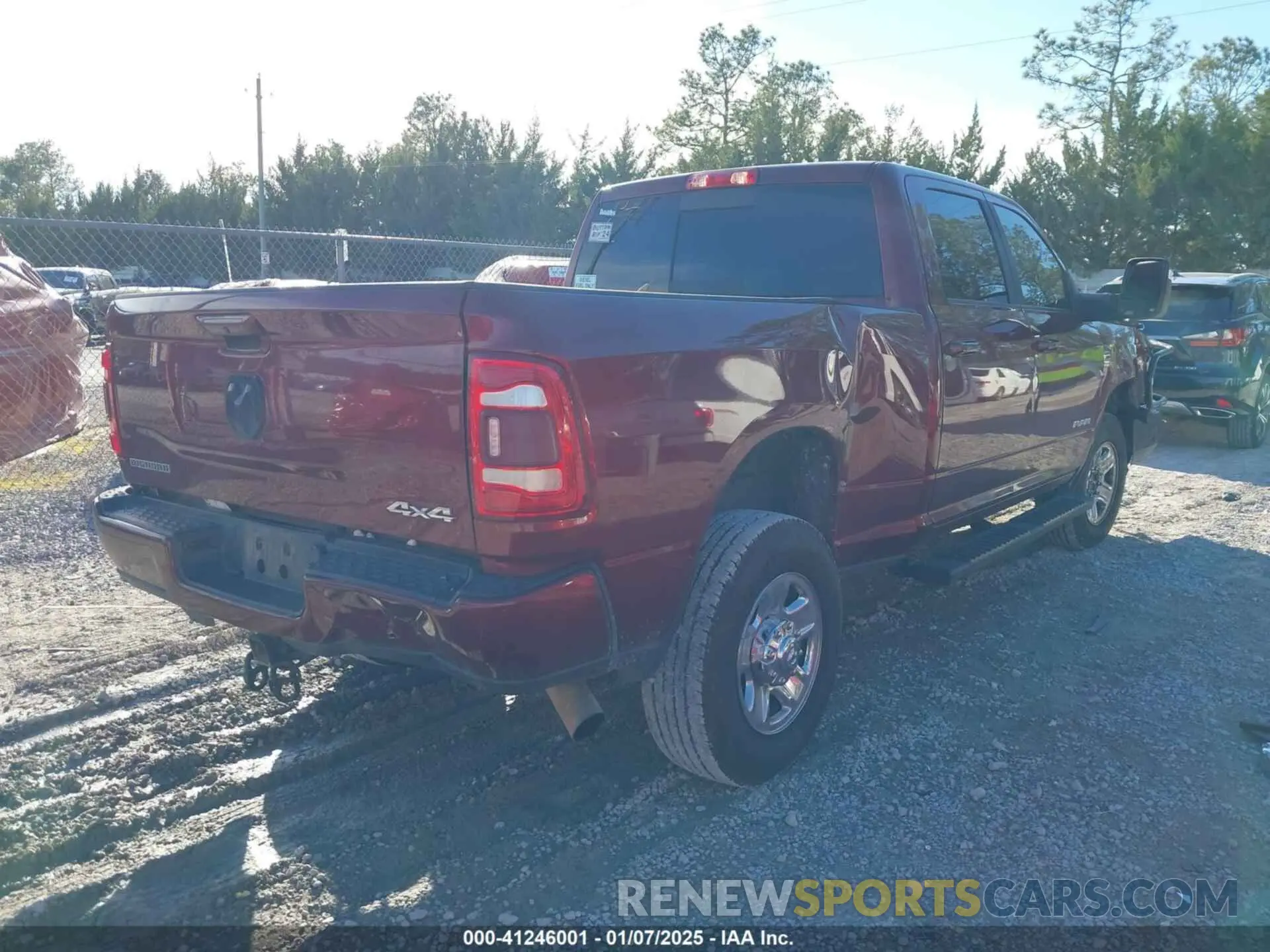 4 Photograph of a damaged car 3C6UR5DLXPG617315 RAM 2500 2023