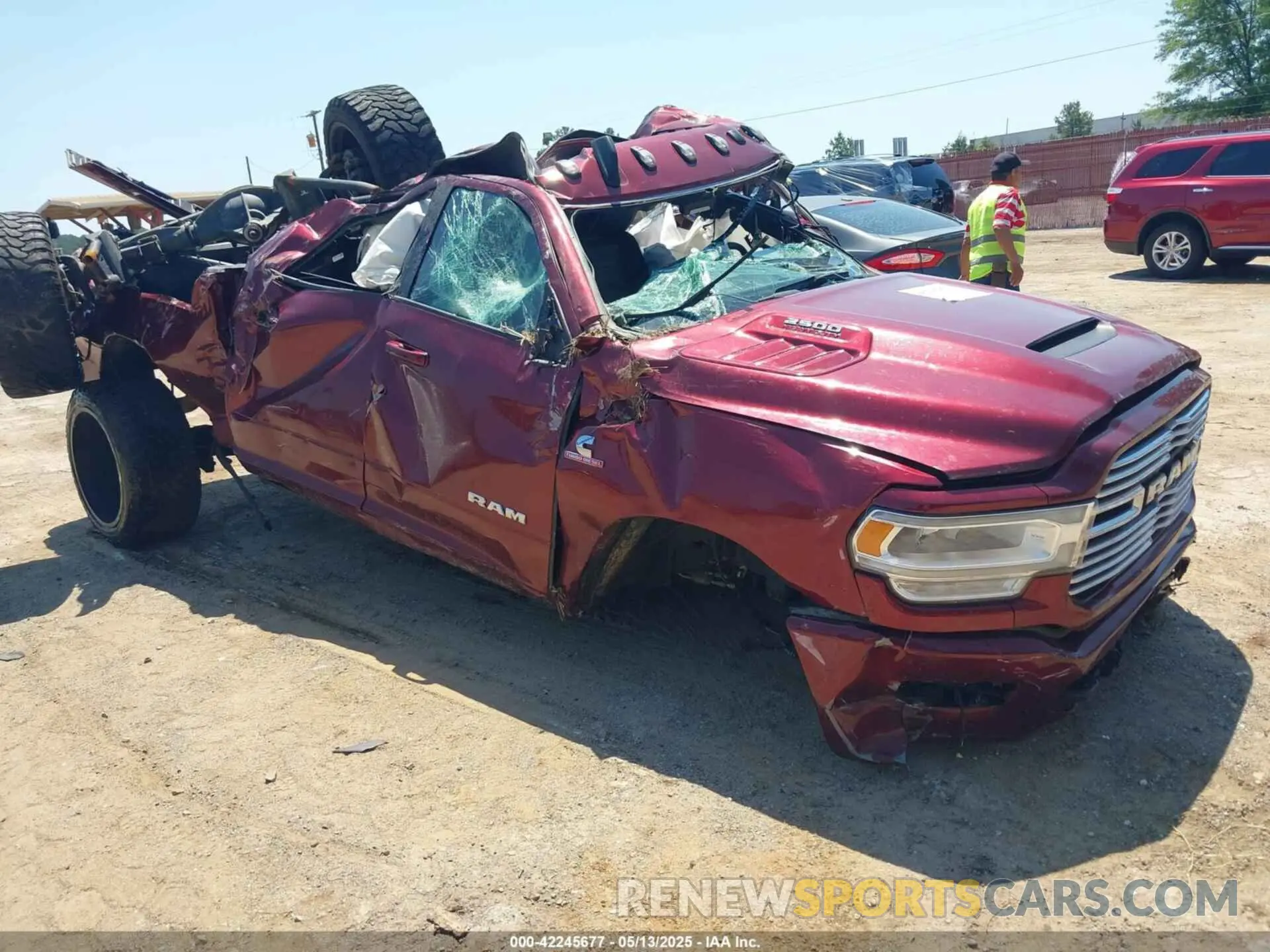 1 Photograph of a damaged car 3C6UR5FL2PG517111 RAM 2500 2023
