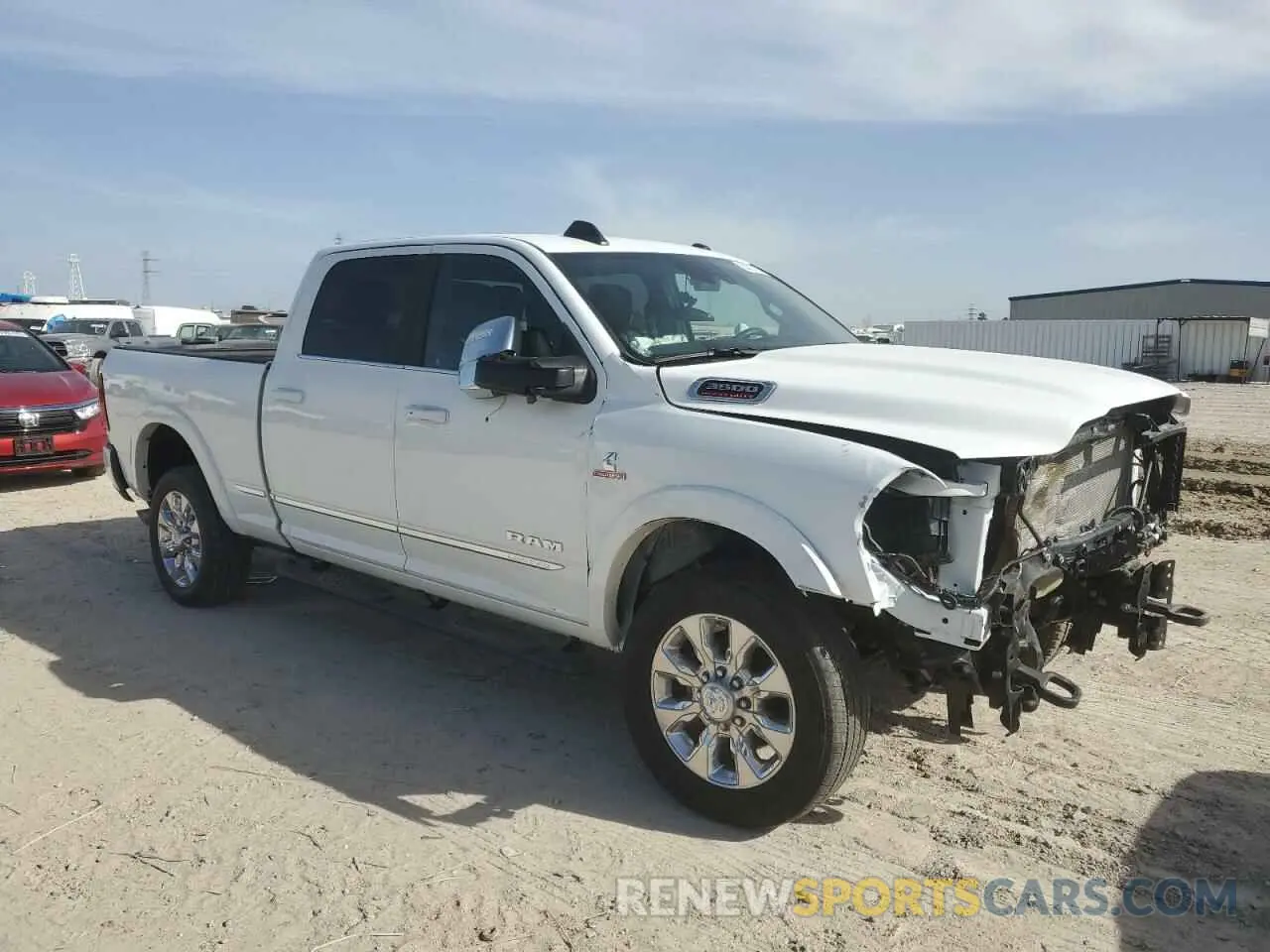 1 Photograph of a damaged car 3C6UR5SL4PG612906 RAM 2500 2023