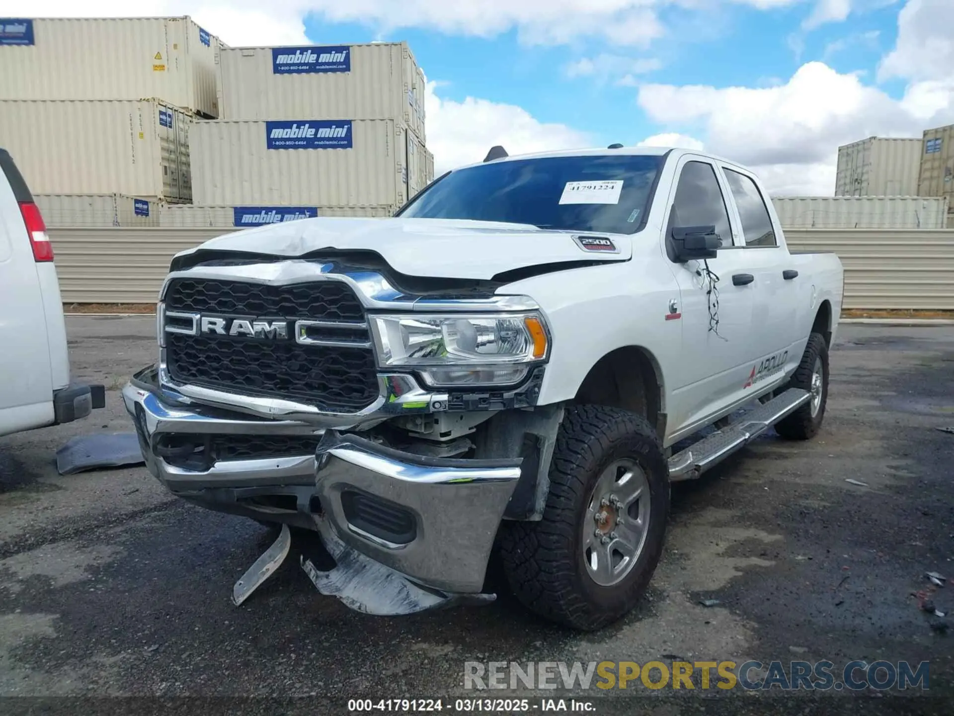 2 Photograph of a damaged car 3C6UR5CL3RG226527 RAM 2500 2024