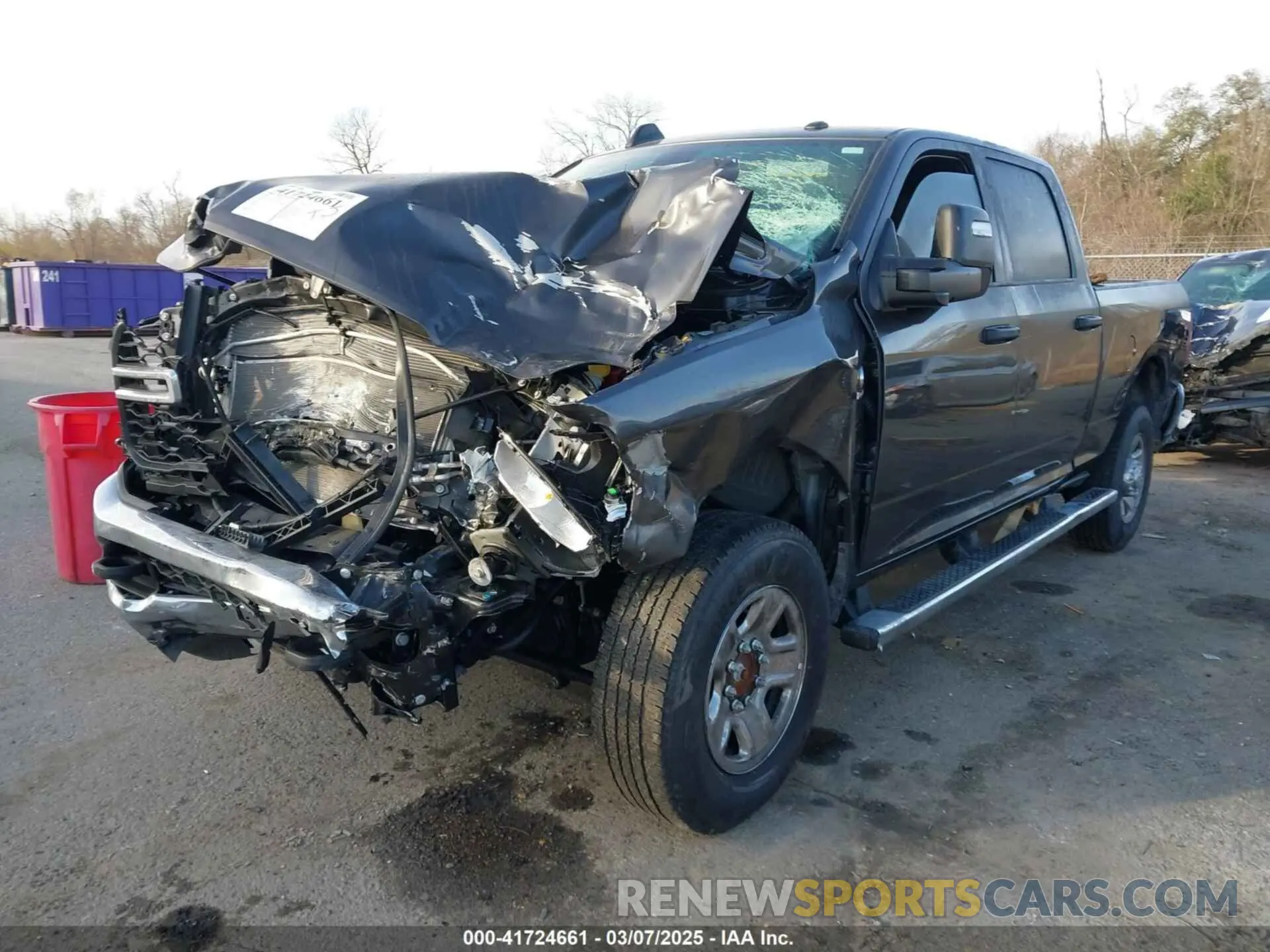 2 Photograph of a damaged car 3C6UR5CL9RG245485 RAM 2500 2024