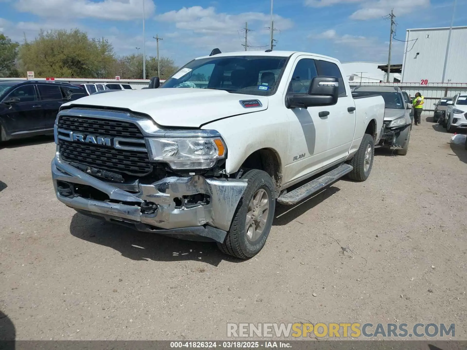 2 Photograph of a damaged car 3C6UR5DJ9RG373903 RAM 2500 2024