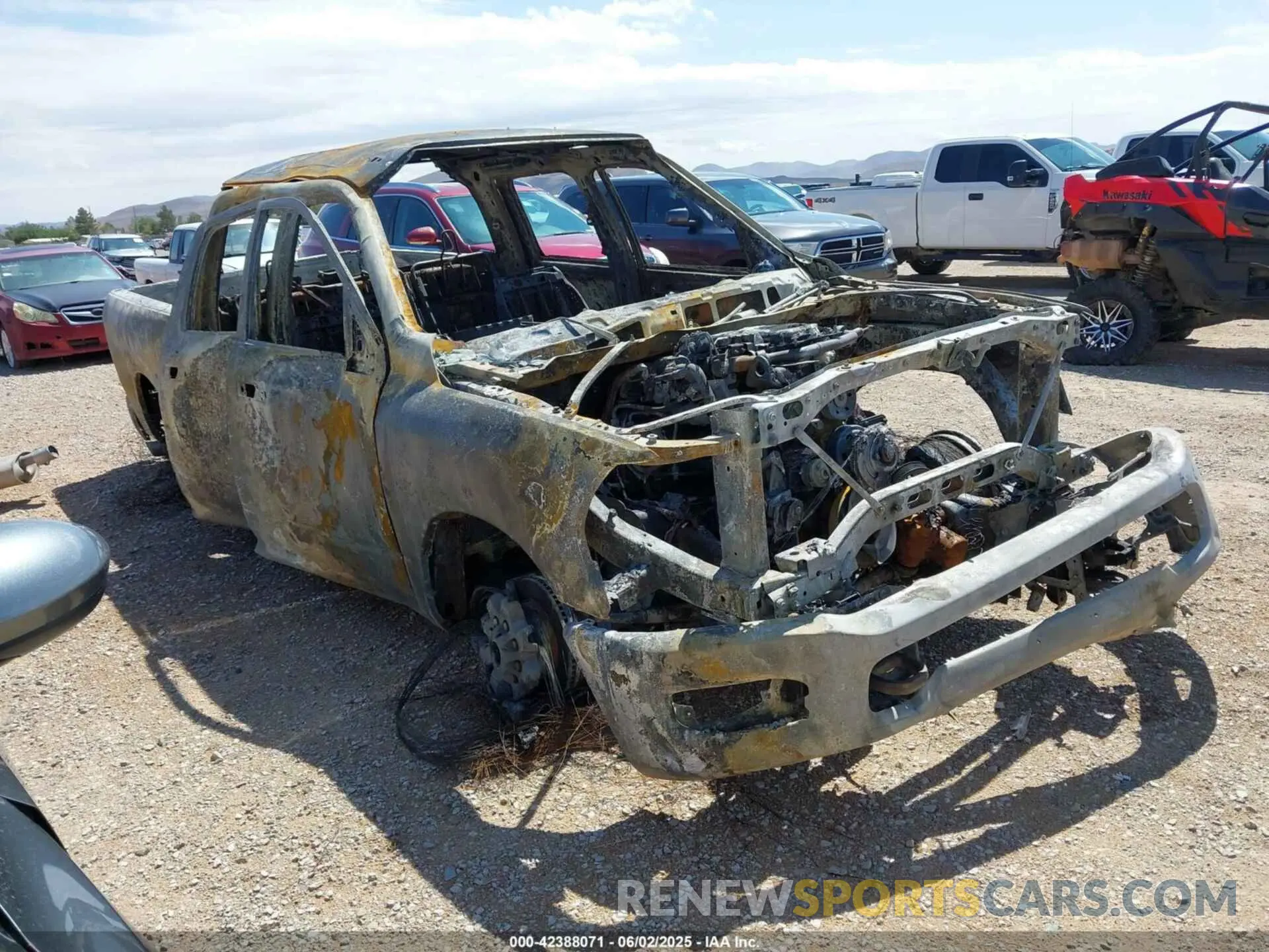 1 Photograph of a damaged car 3C6UR5FL0RG264485 RAM 2500 2024