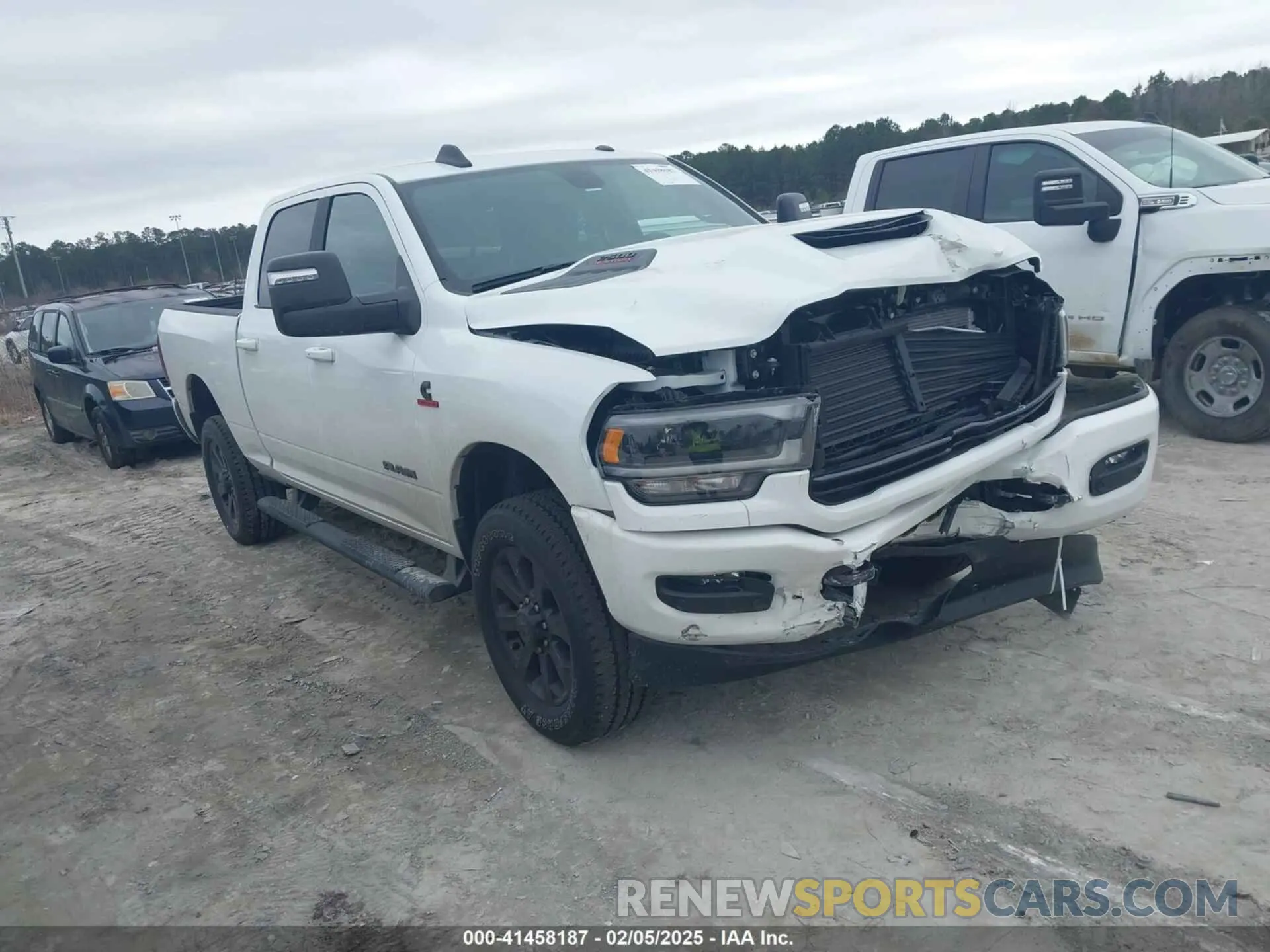 1 Photograph of a damaged car 3C6UR5FL1RG252877 RAM 2500 2024