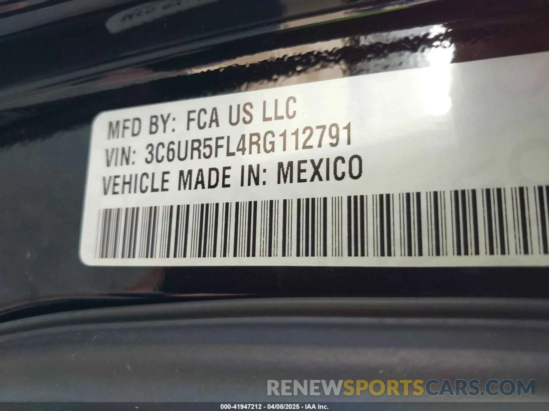 9 Photograph of a damaged car 3C6UR5FL4RG112791 RAM 2500 2024