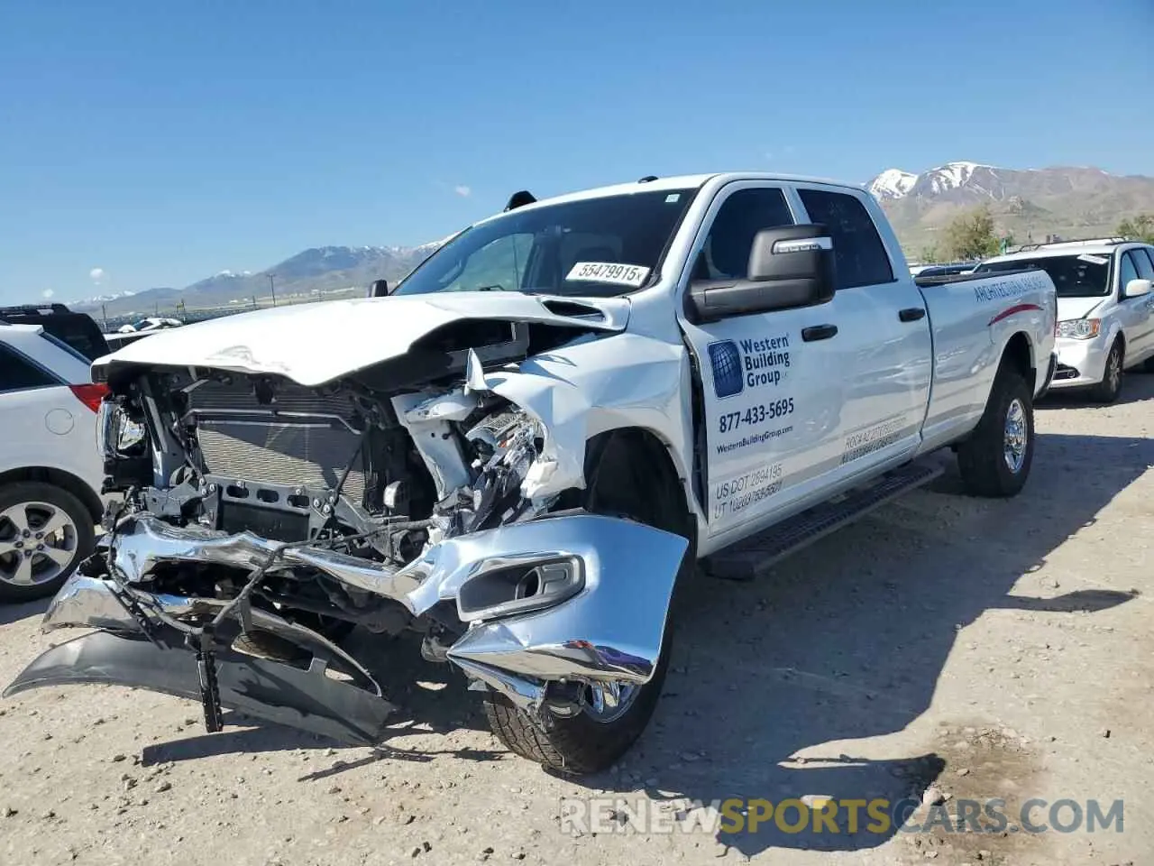 1 Photograph of a damaged car 3C6UR5HJ4RG143096 RAM 2500 2024