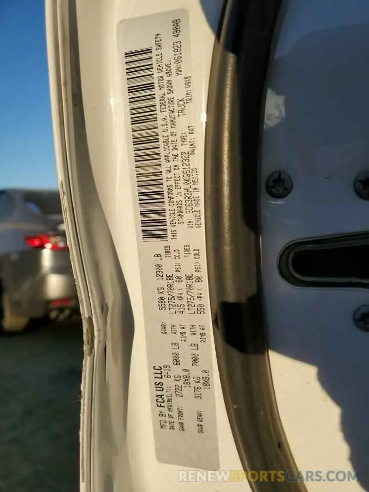 12 Photograph of a damaged car 3C63R3HL0KG612322 RAM 3500 2019