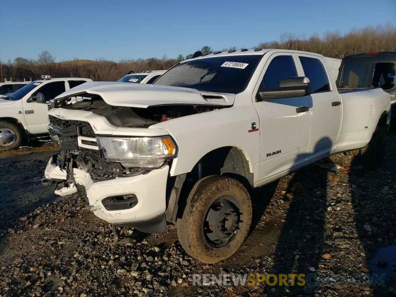 1 Photograph of a damaged car 3C63RRGL4KG629015 RAM 3500 2019