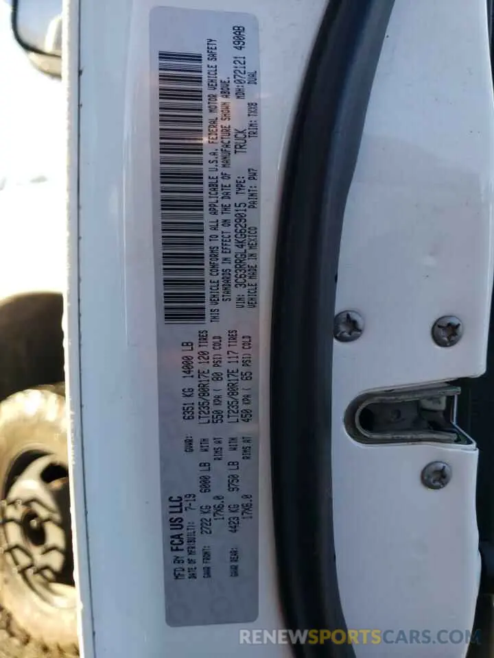 14 Photograph of a damaged car 3C63RRGL4KG629015 RAM 3500 2019