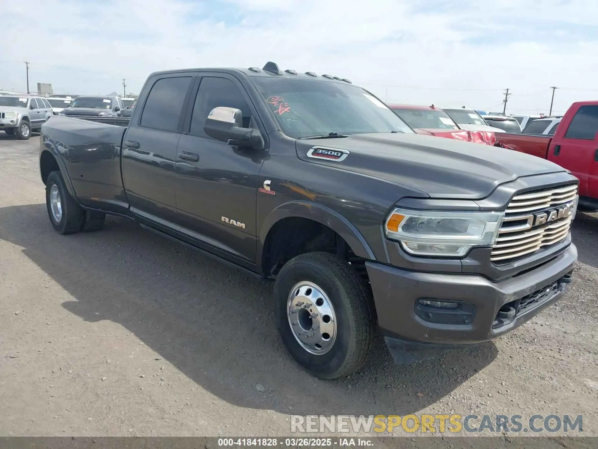 1 Photograph of a damaged car 3C63RRJL6KG526364 RAM 3500 2019
