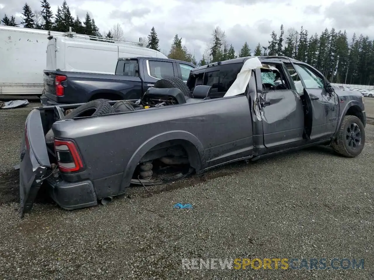 3 Photograph of a damaged car 3C63R3JL0LG121079 RAM 3500 2020