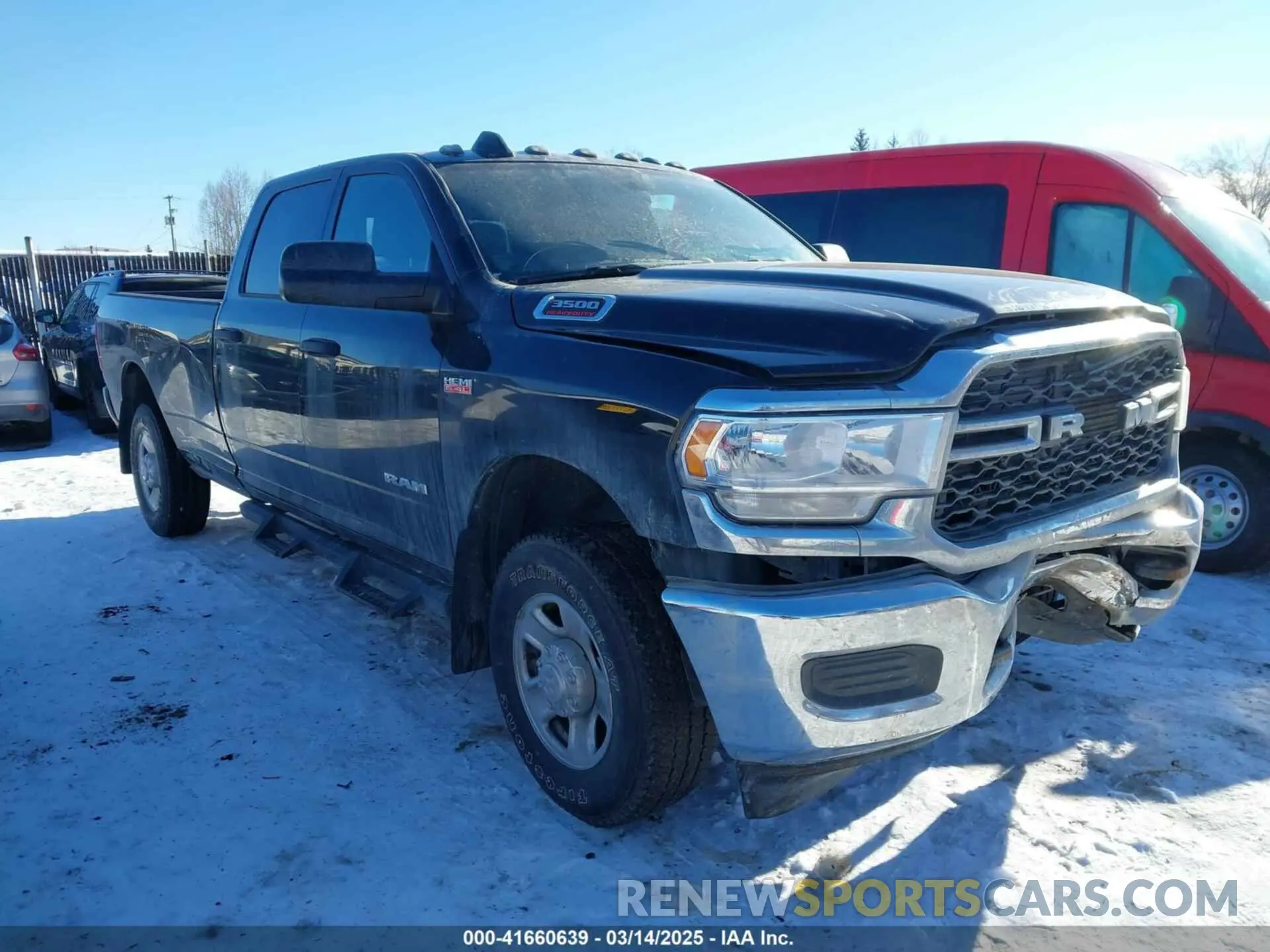 1 Photograph of a damaged car 3C63R3GJ9MG689788 RAM 3500 2021