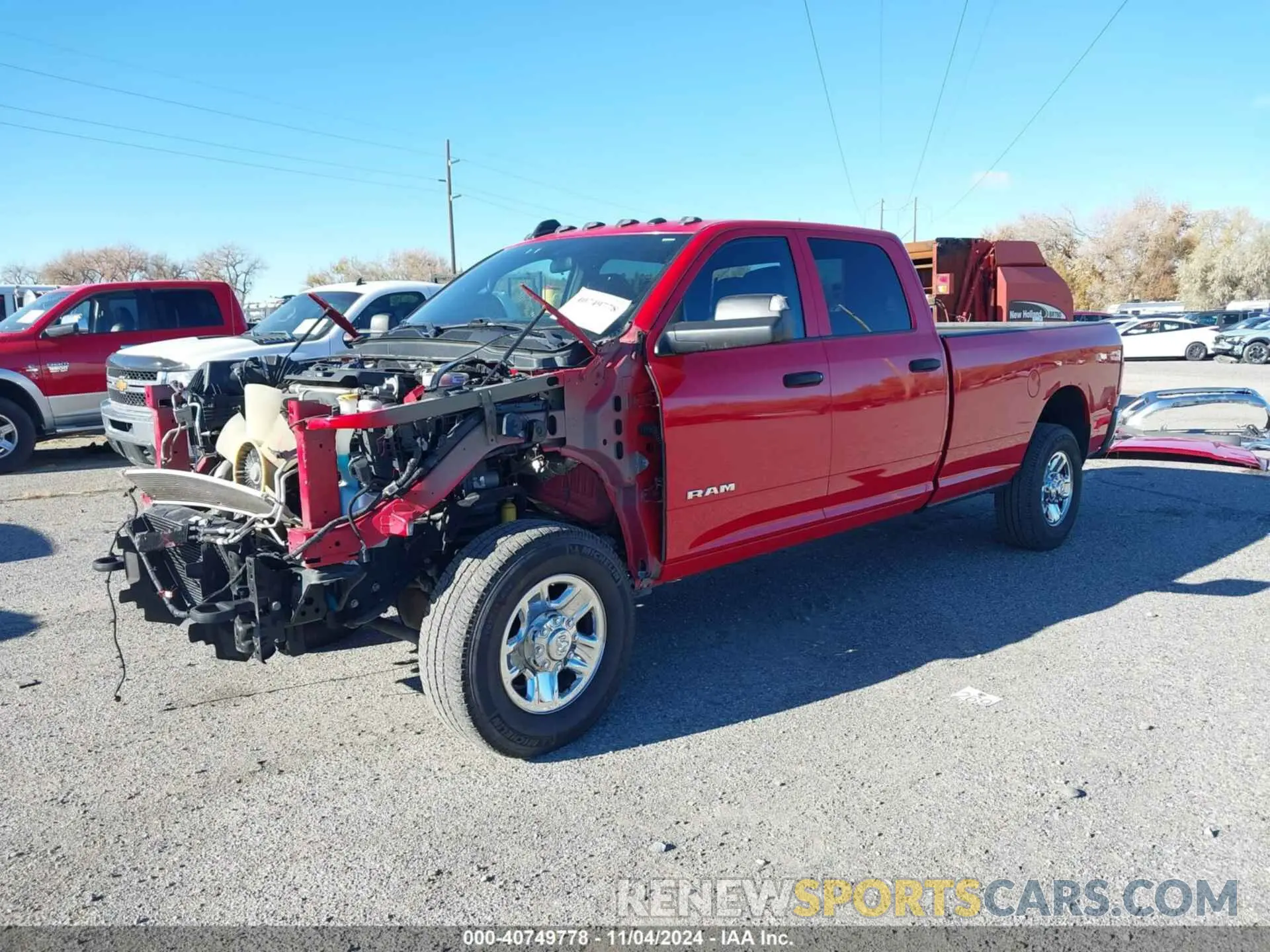 2 Photograph of a damaged car 3C63R3GLXMG686965 RAM 3500 2021