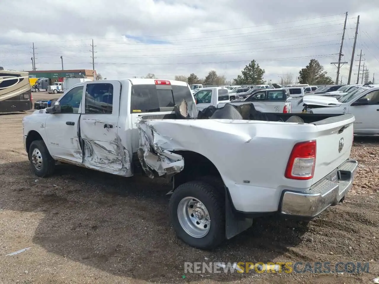 2 Photograph of a damaged car 3C63RRGL3MG617781 RAM 3500 2021