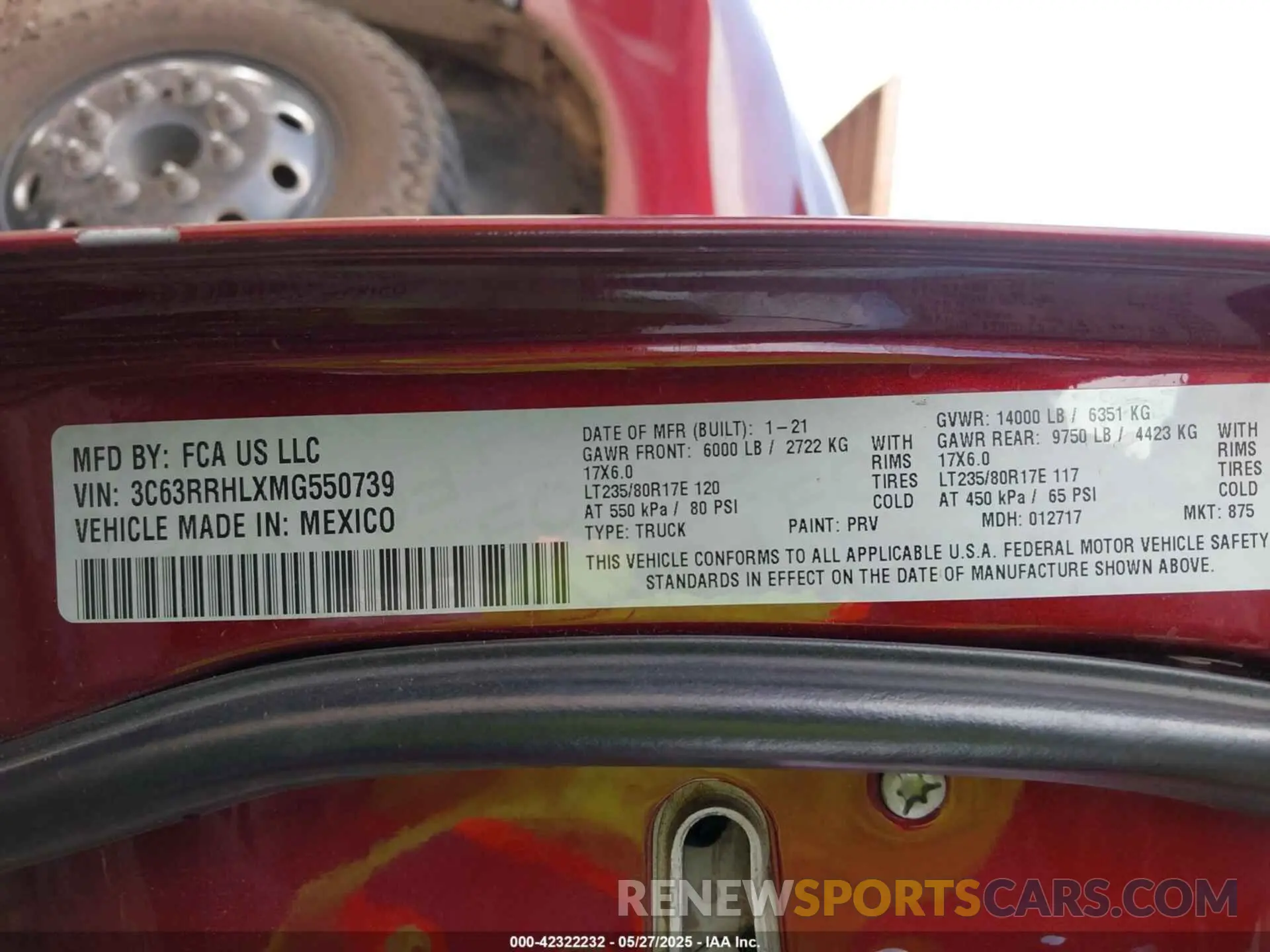 8 Photograph of a damaged car 3C63RRHLXMG550739 RAM 3500 2021