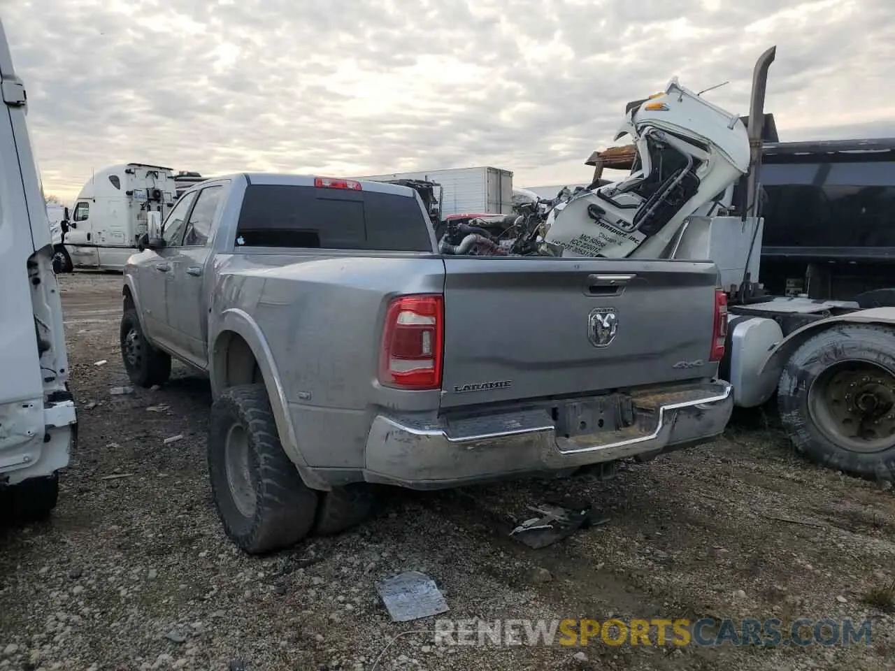 2 Photograph of a damaged car 3C63RRJL4MG689775 RAM 3500 2021