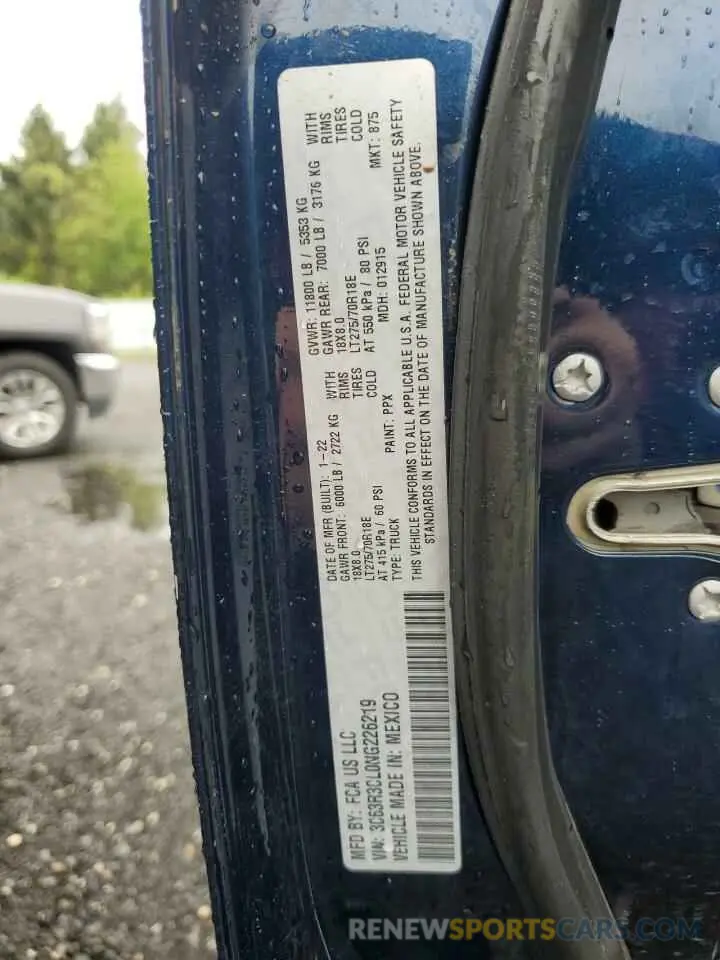 12 Photograph of a damaged car 3C63R3CL0NG226219 RAM 3500 2022