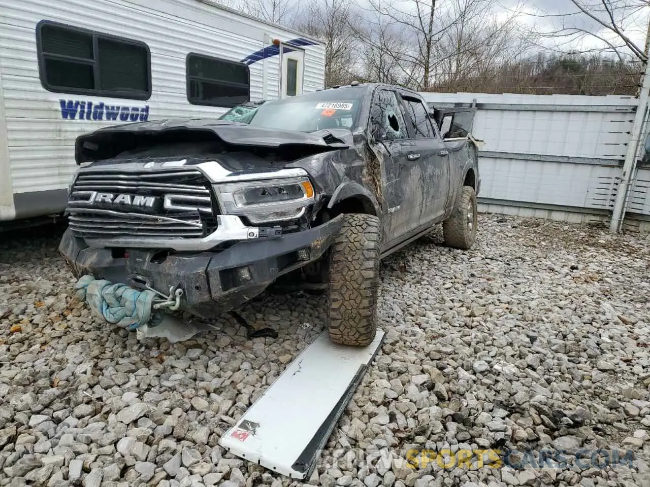 1 Photograph of a damaged car 3C63R3EL8NG287203 RAM 3500 2022