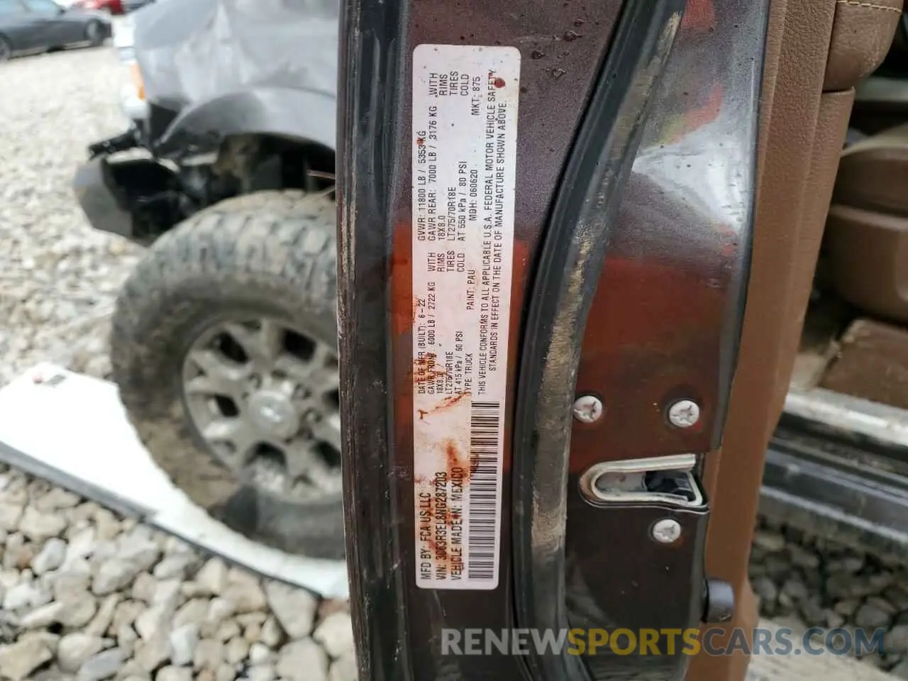 13 Photograph of a damaged car 3C63R3EL8NG287203 RAM 3500 2022