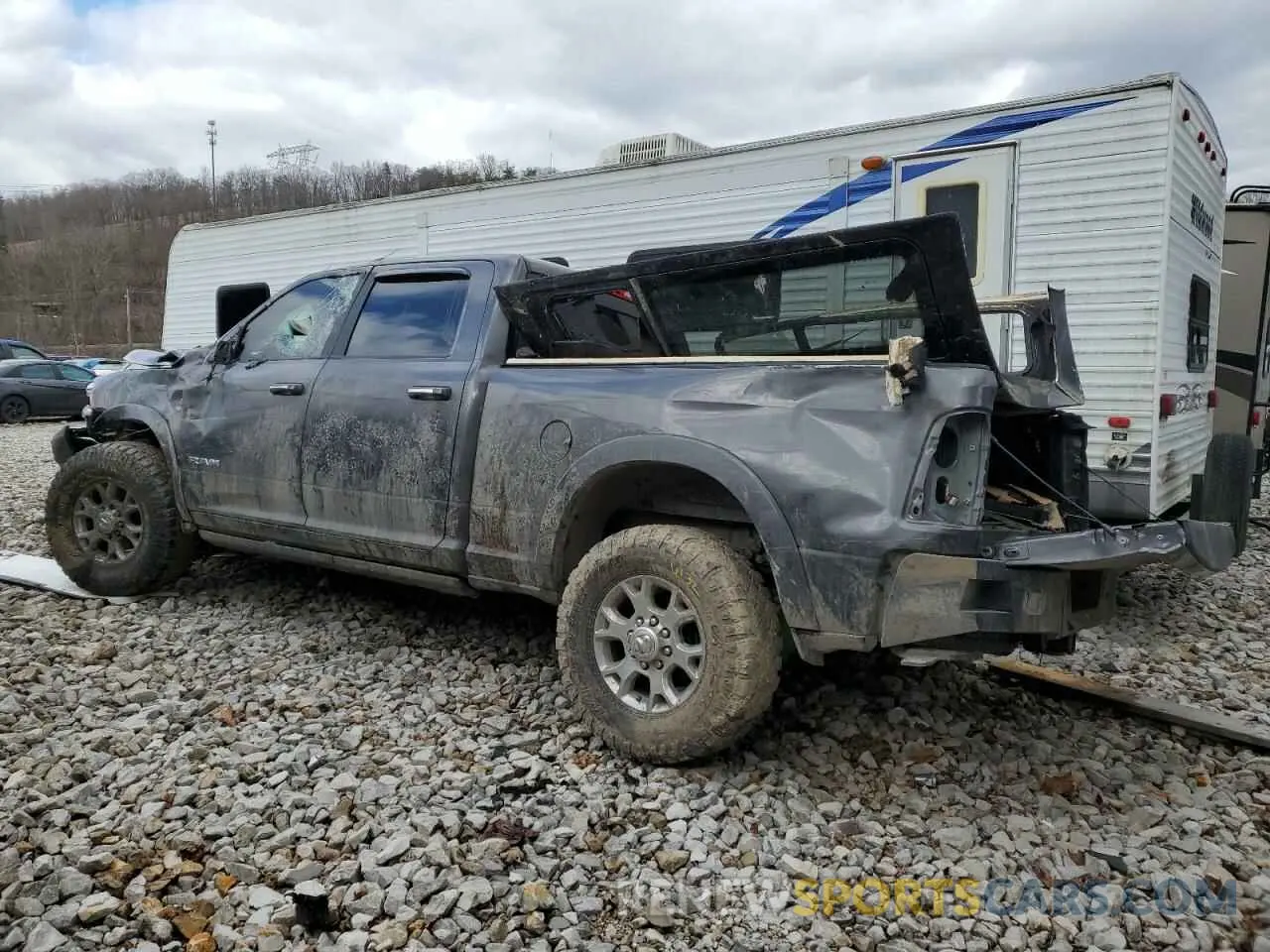 2 Photograph of a damaged car 3C63R3EL8NG287203 RAM 3500 2022