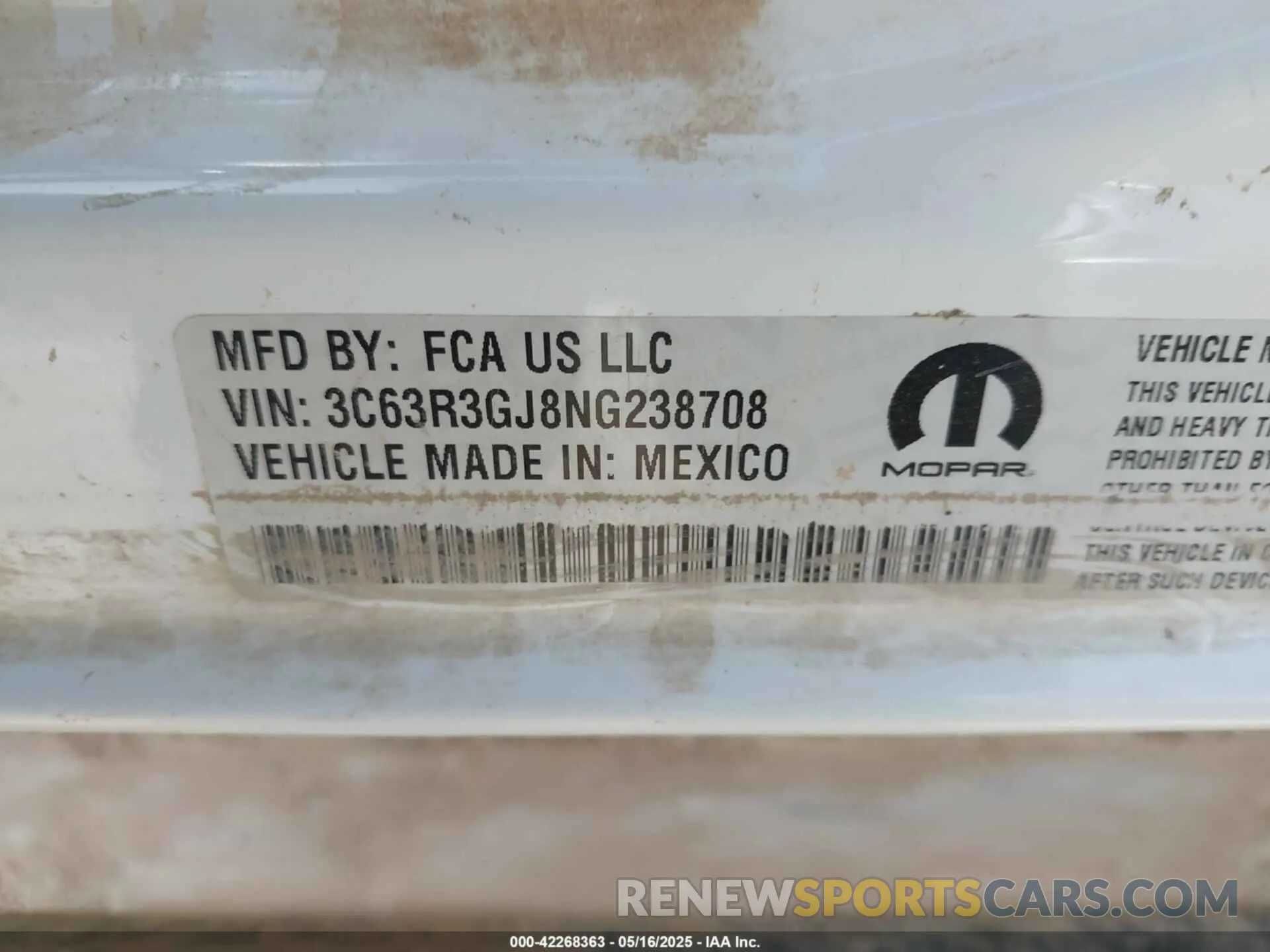 8 Photograph of a damaged car 3C63R3GJ8NG238708 RAM 3500 2022