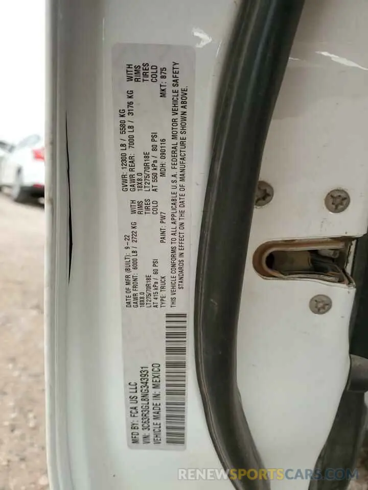 13 Photograph of a damaged car 3C63R3GL8NG343931 RAM 3500 2022