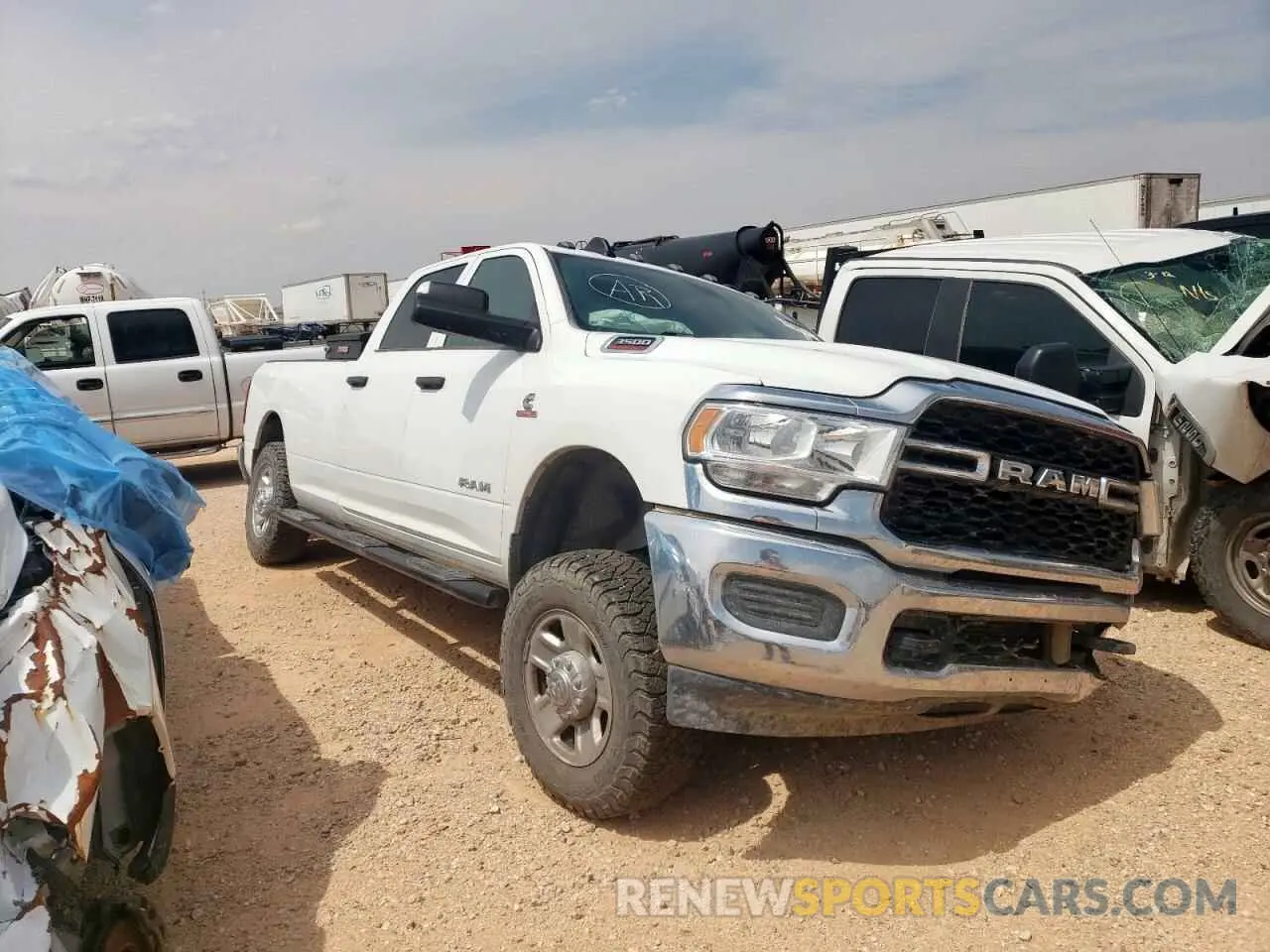 4 Photograph of a damaged car 3C63R3GL8NG343931 RAM 3500 2022