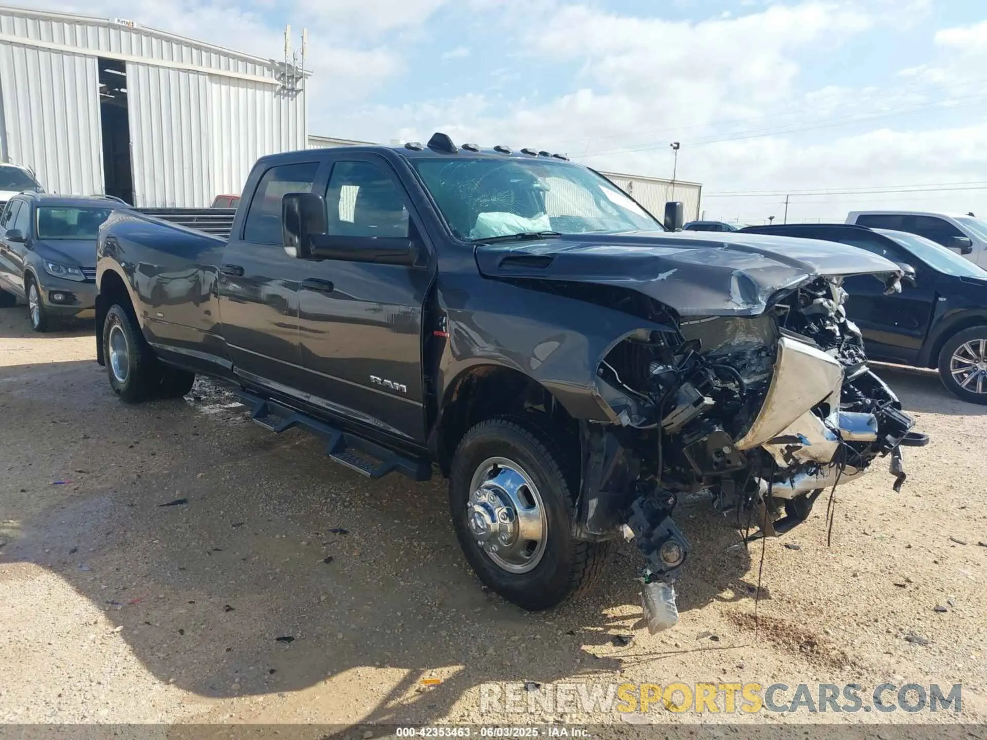 1 Photograph of a damaged car 3C63RRGL2NG378354 RAM 3500 2022