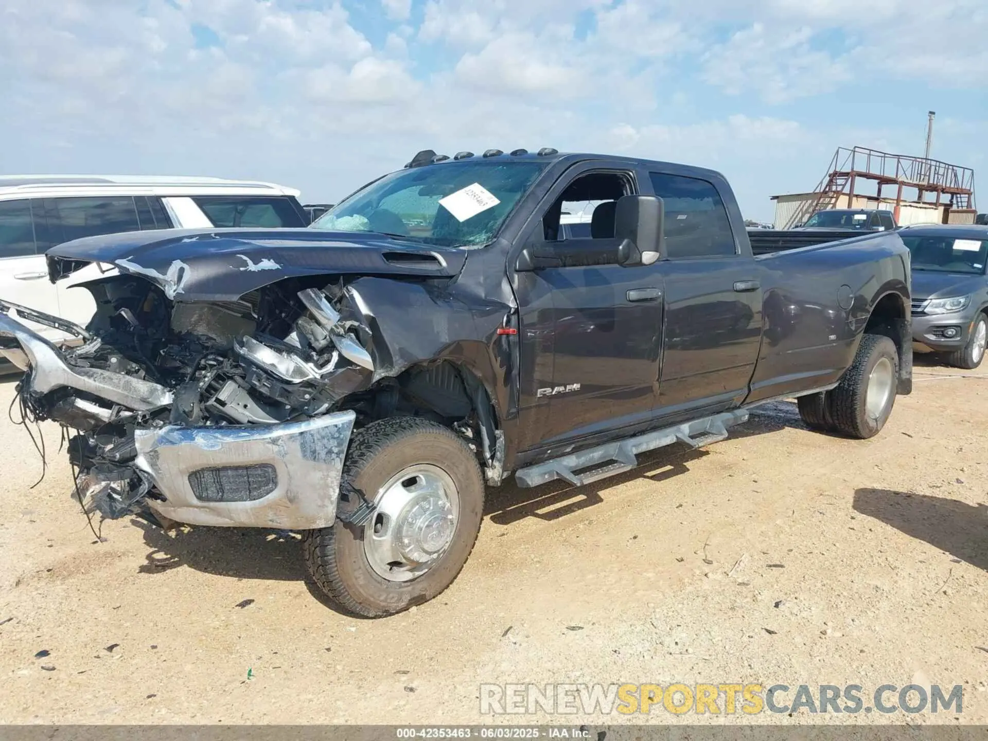 2 Photograph of a damaged car 3C63RRGL2NG378354 RAM 3500 2022