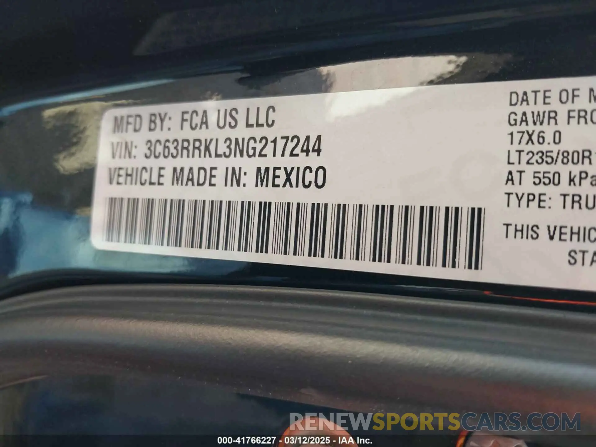 8 Photograph of a damaged car 3C63RRKL3NG217244 RAM 3500 2022