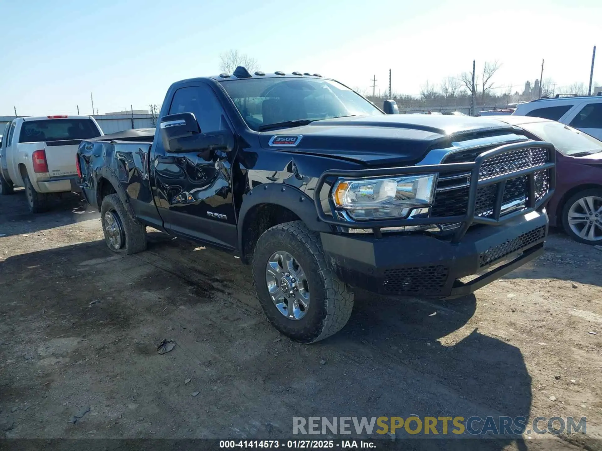 1 Photograph of a damaged car 3C63R3BJ8PG608369 RAM 3500 2023