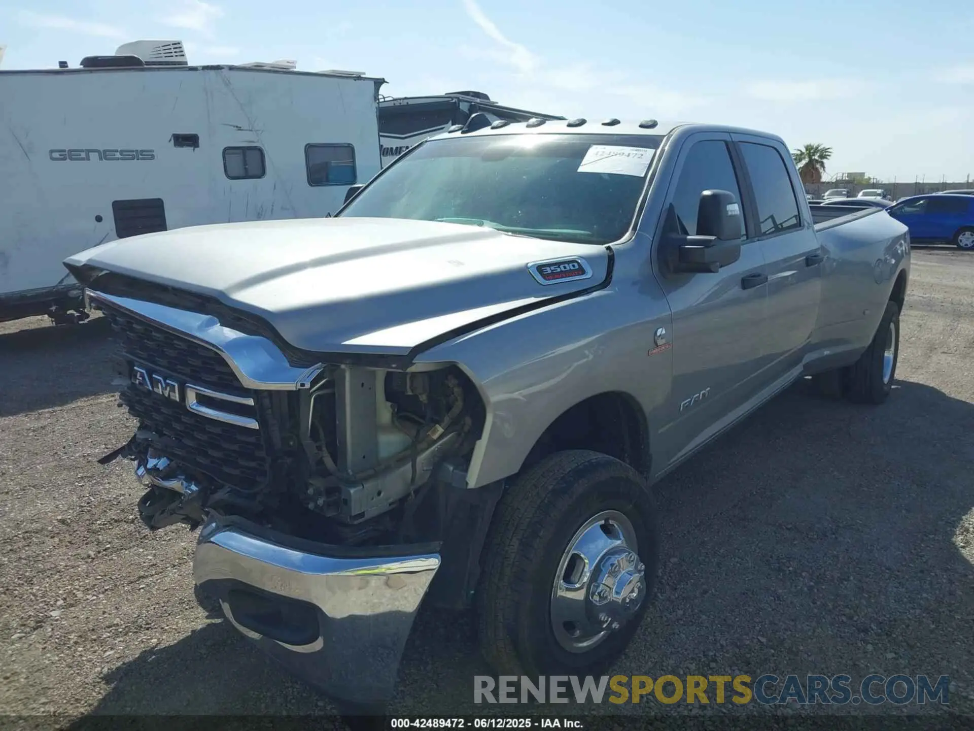 2 Photograph of a damaged car 3C63RRHL4PG542723 RAM 3500 2023