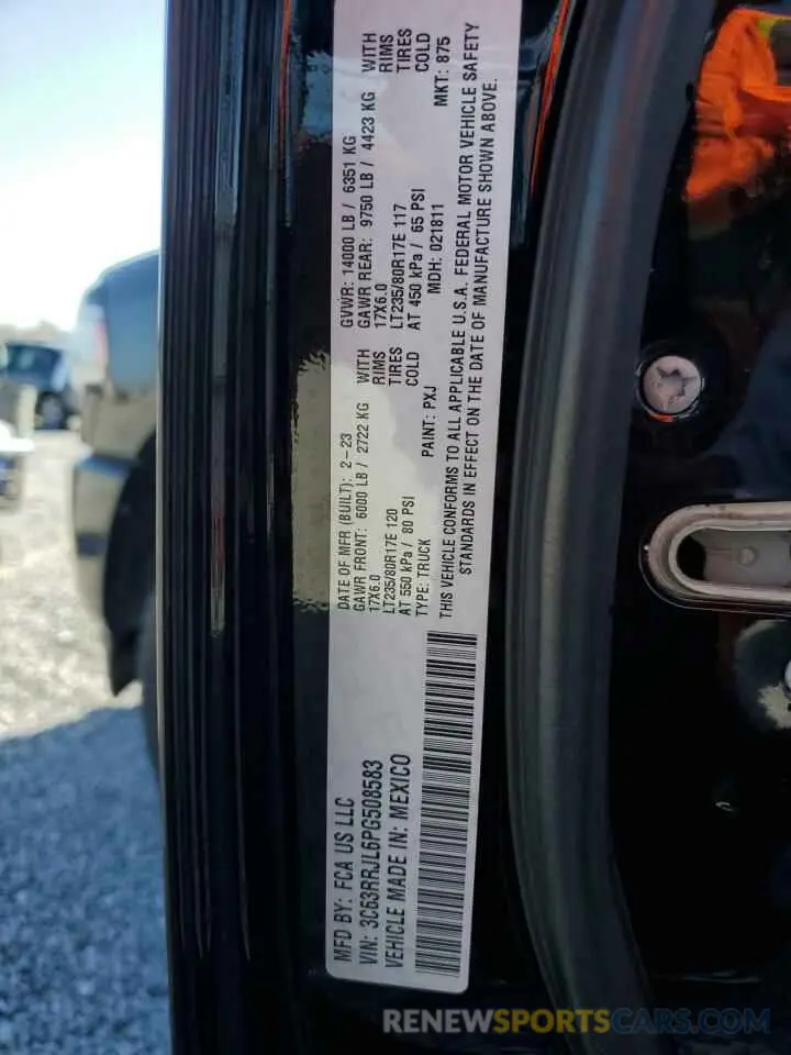 12 Photograph of a damaged car 3C63RRJL6PG508583 RAM 3500 2023