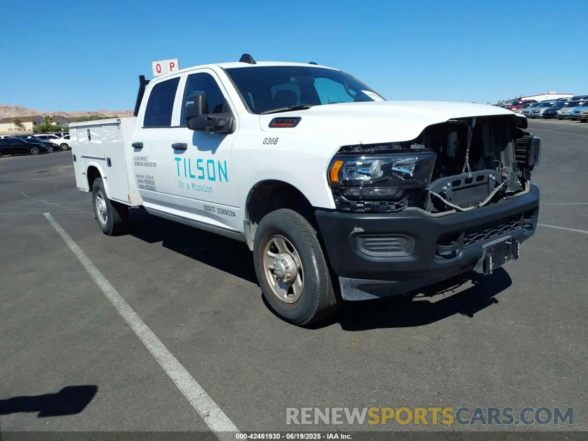 1 Photograph of a damaged car 3C7WR3GJ0PG520904 RAM 3500 2023