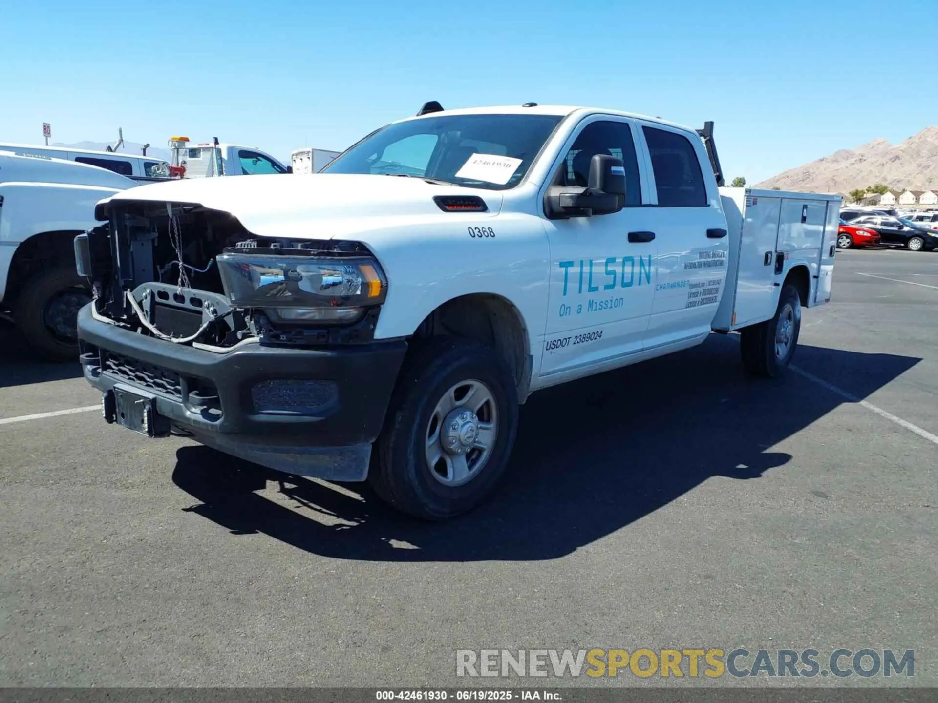 2 Photograph of a damaged car 3C7WR3GJ0PG520904 RAM 3500 2023