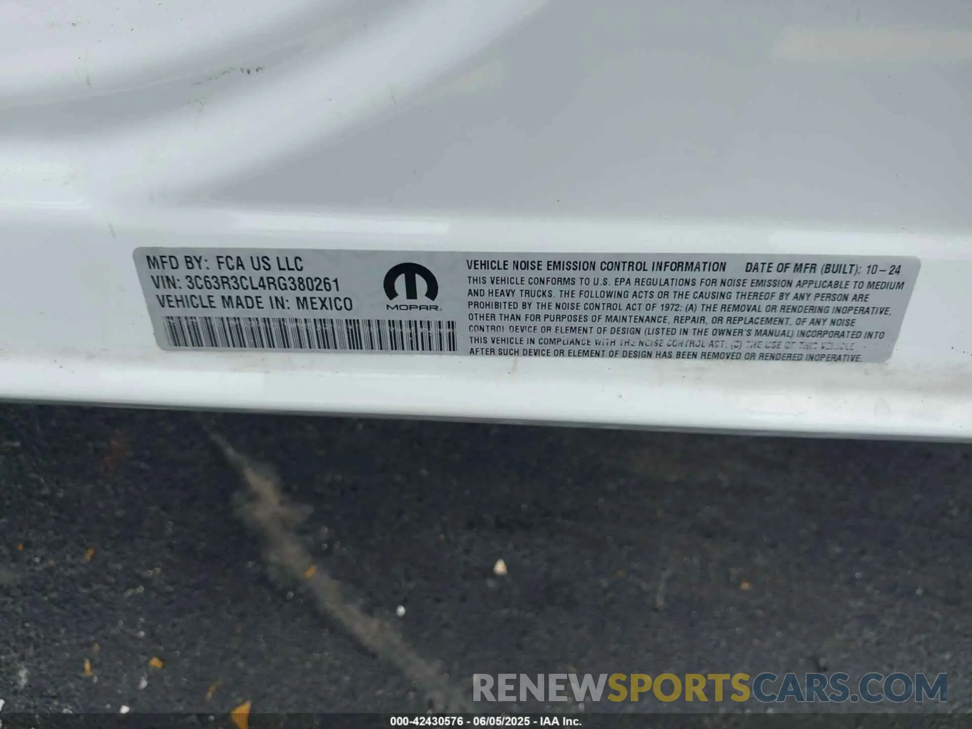 8 Photograph of a damaged car 3C63R3CL4RG380261 RAM 3500 2024