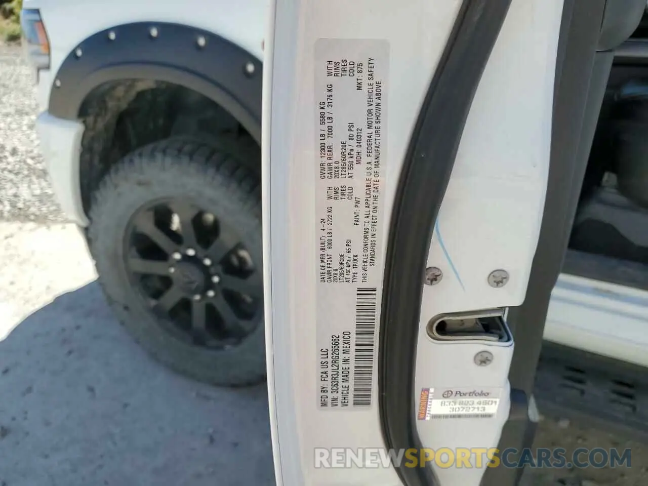 12 Photograph of a damaged car 3C63R3JL2RG265662 RAM 3500 2024