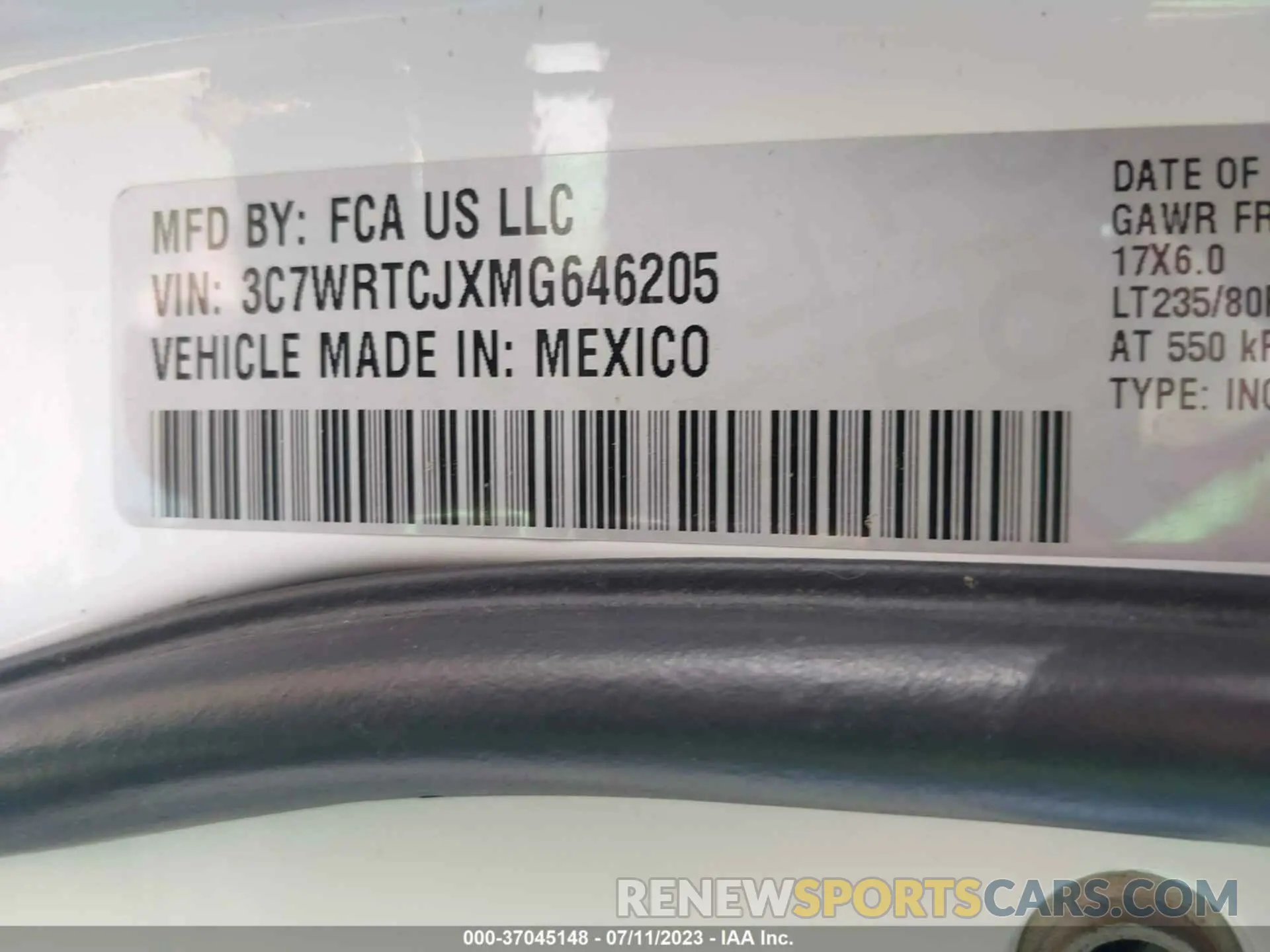 9 Photograph of a damaged car 3C7WRTCJXMG646205 RAM 3500 CHASSIS 2021