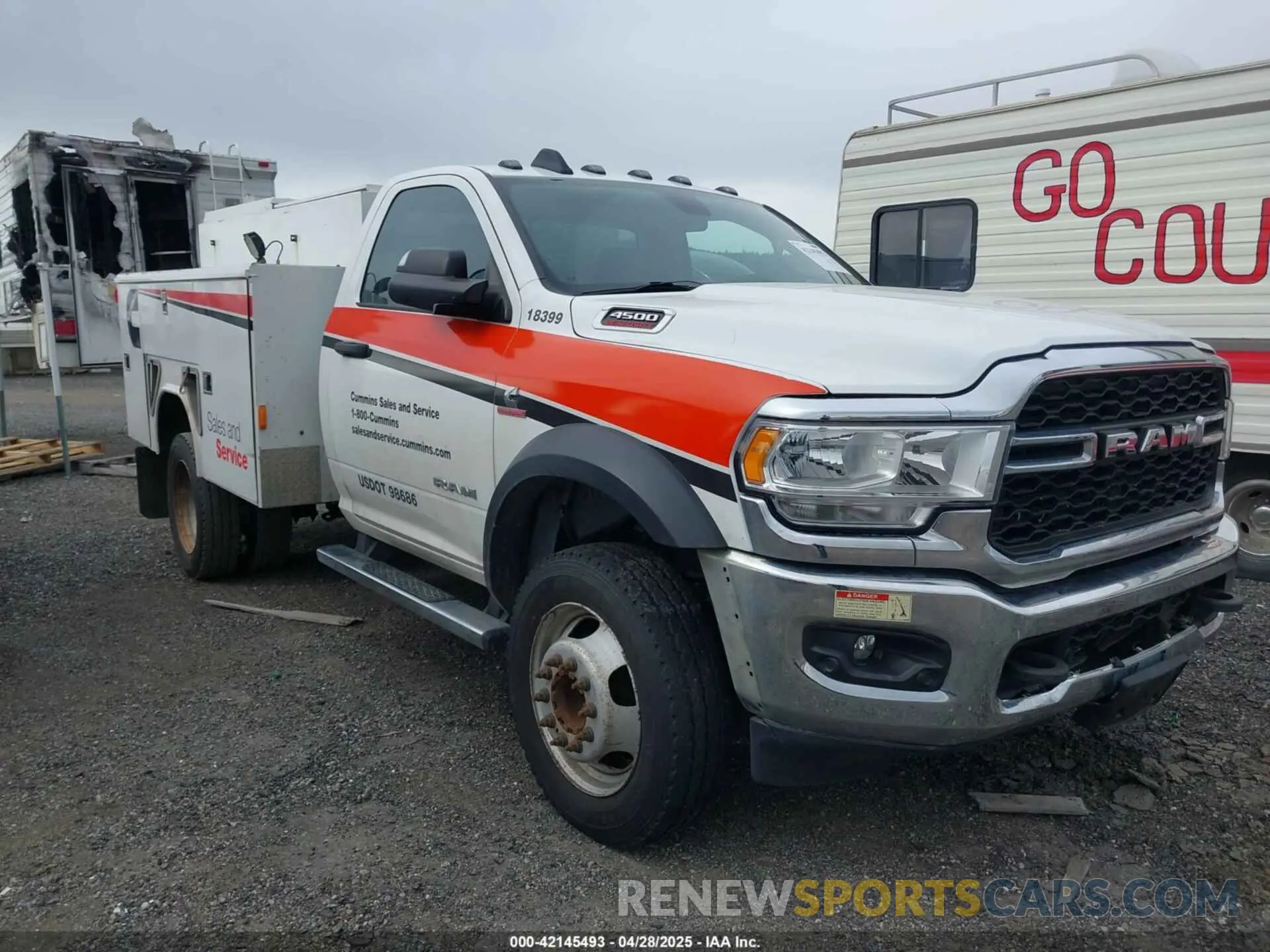 1 Photograph of a damaged car 3C7WRLAL0KG522137 RAM 4500 CHASSIS 2019