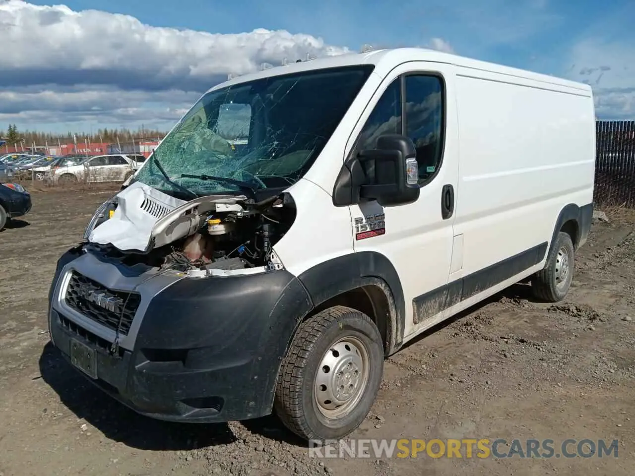 1 Photograph of a damaged car 3C6TRVAG4KE528914 RAM All Models 2019