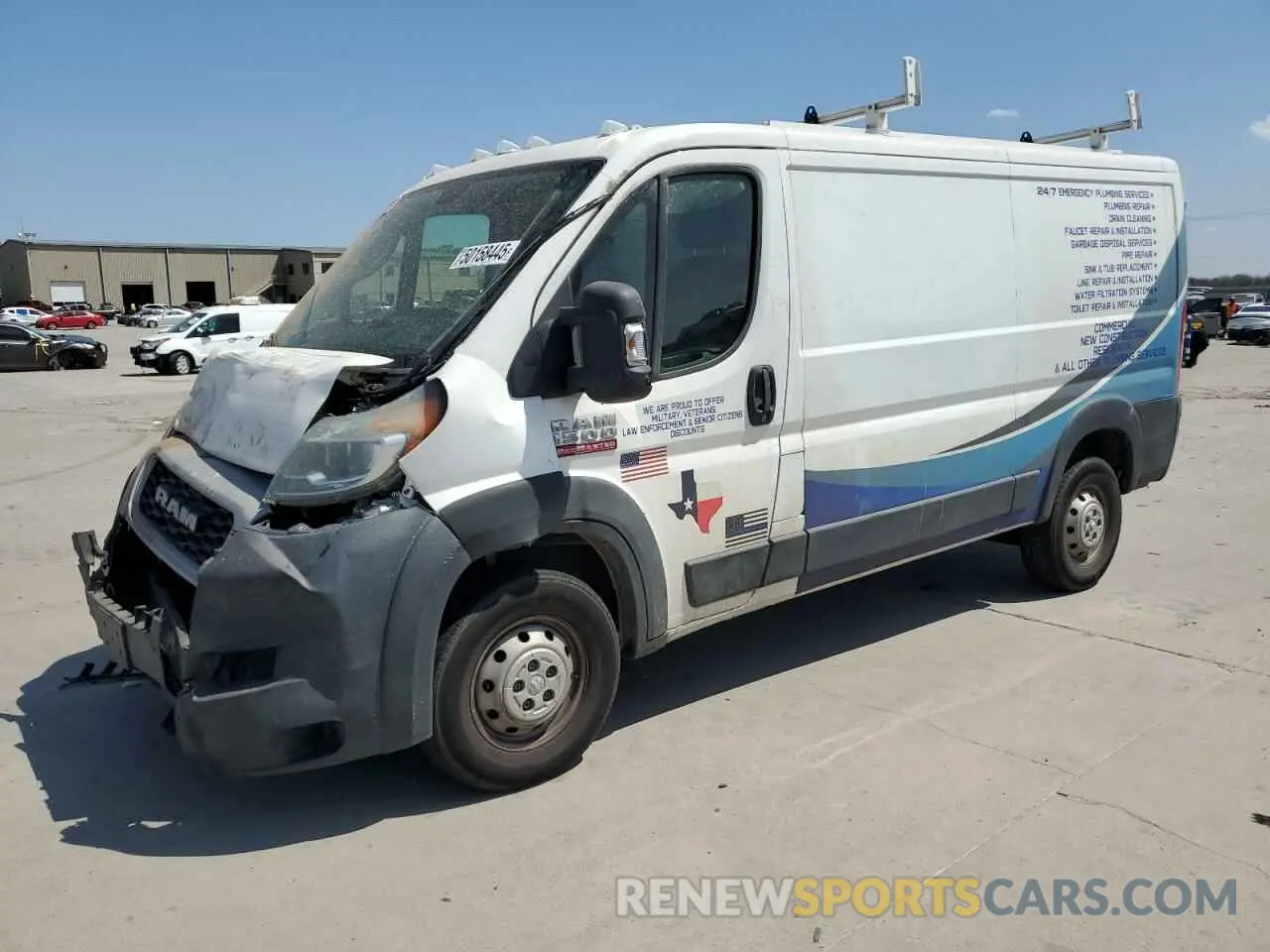 1 Photograph of a damaged car 3C6TRVAGXKE502723 RAM All Models 2019