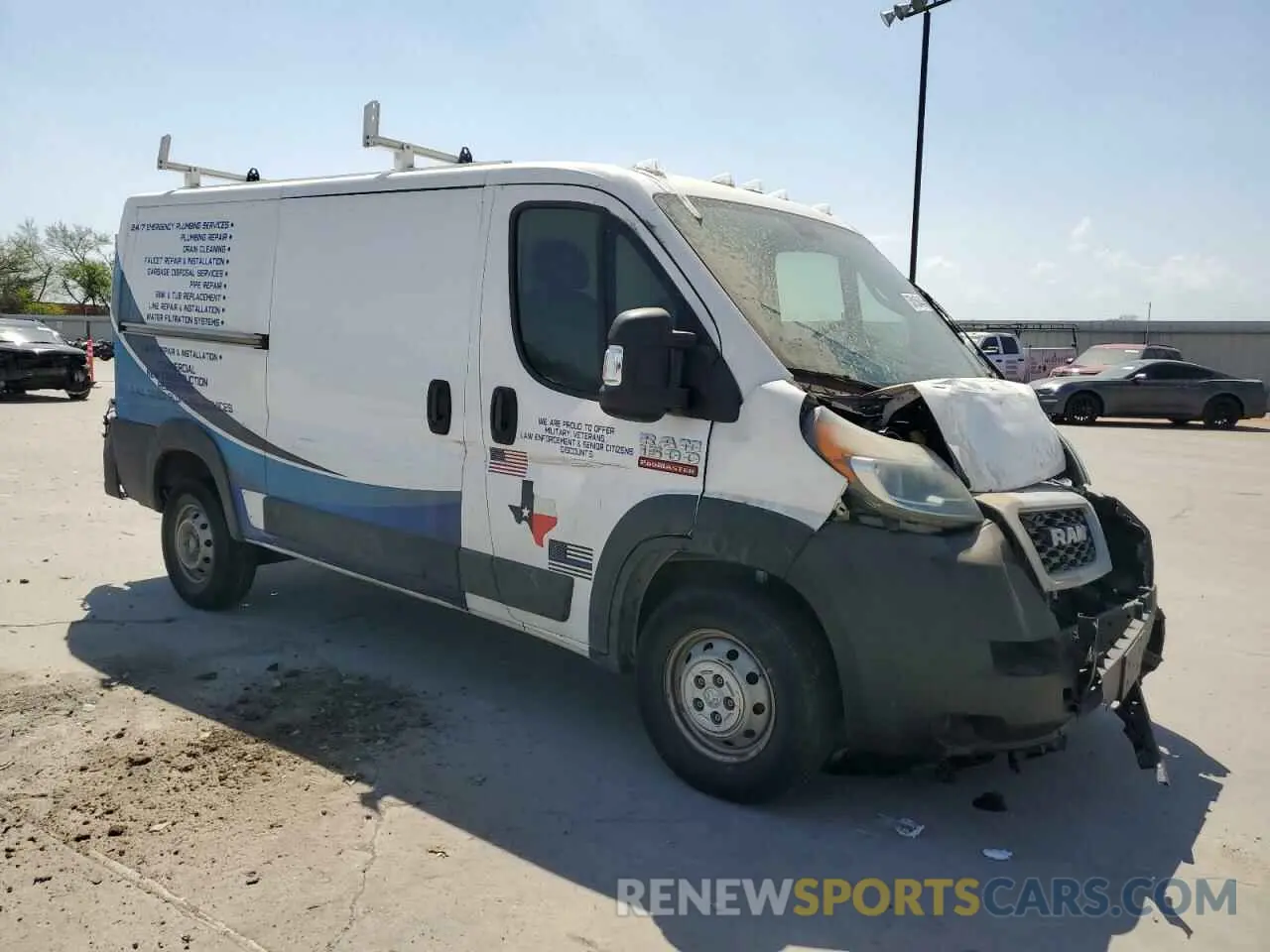 4 Photograph of a damaged car 3C6TRVAGXKE502723 RAM All Models 2019