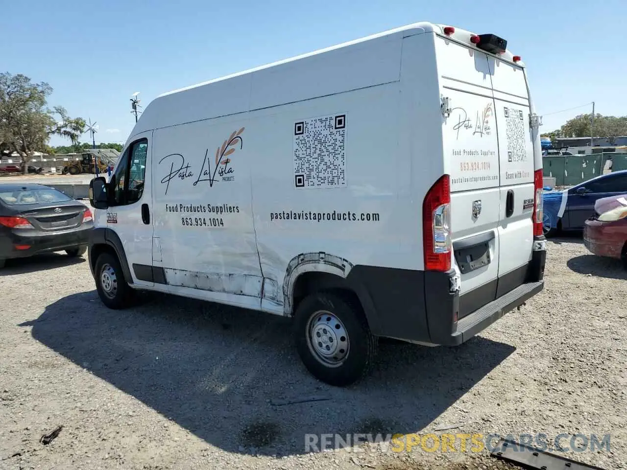 2 Photograph of a damaged car 3C6TRVBG1KE502771 RAM All Models 2019