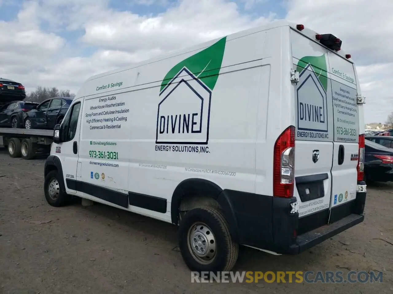 2 Photograph of a damaged car 3C6TRVDG0KE532275 RAM All Models 2019
