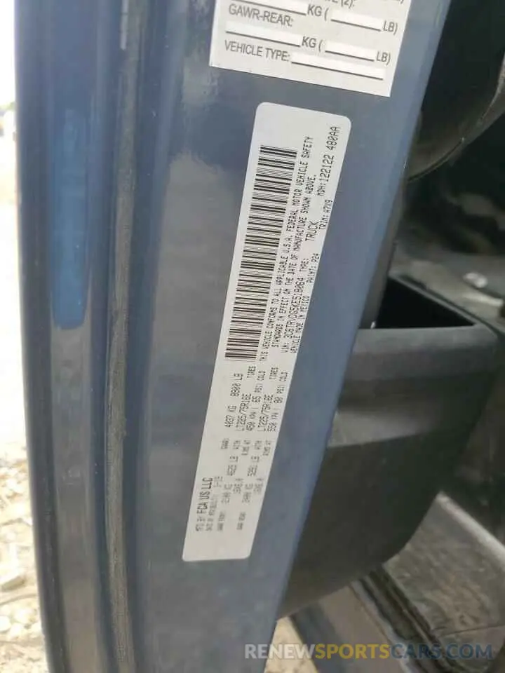 13 Photograph of a damaged car 3C6TRVDG5KE518064 RAM All Models 2019