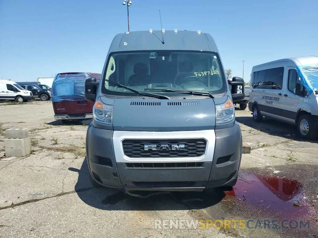 5 Photograph of a damaged car 3C6URVJG2KE561771 RAM All Models 2019