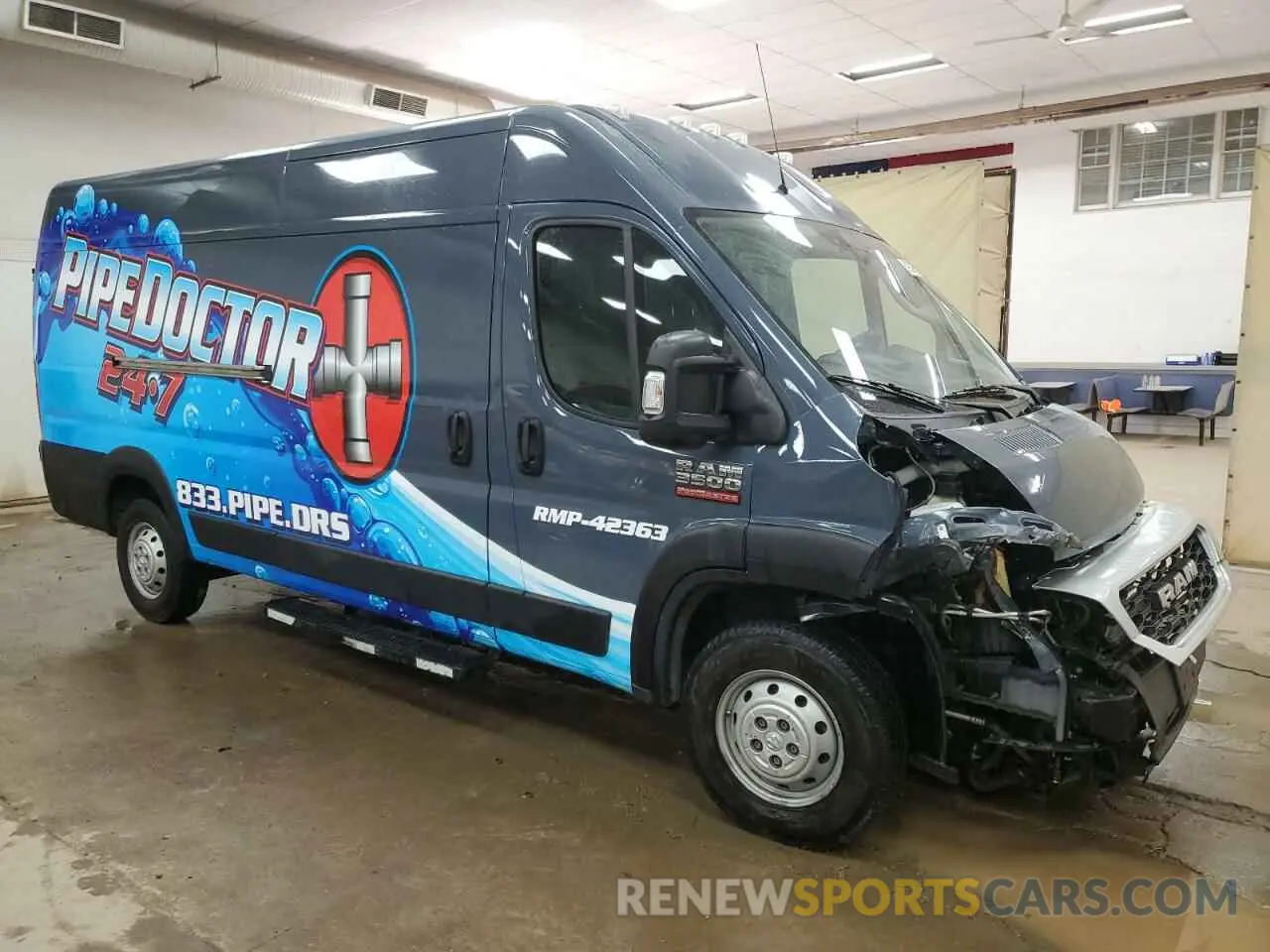 4 Photograph of a damaged car 3C6URVJG3KE564100 RAM All Models 2019